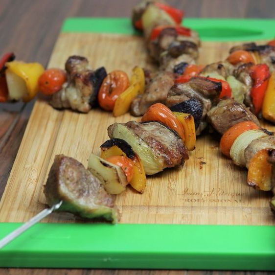 Grilled Roasted Pork Skewers