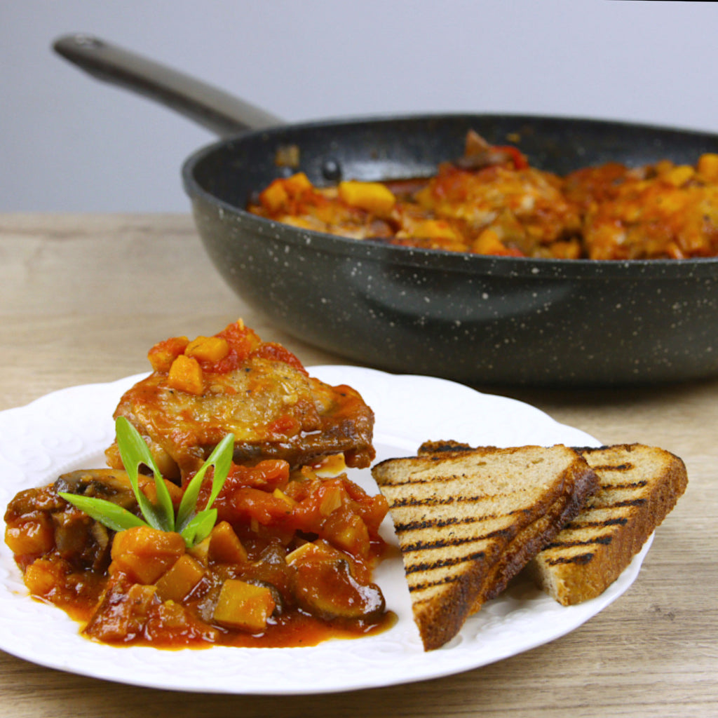 Chicken and Squash Cacciatore