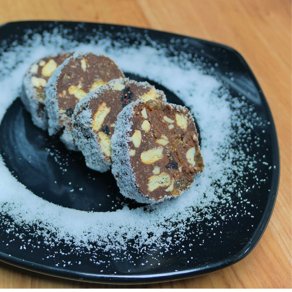 Christmas Pudding Chocolate Salami