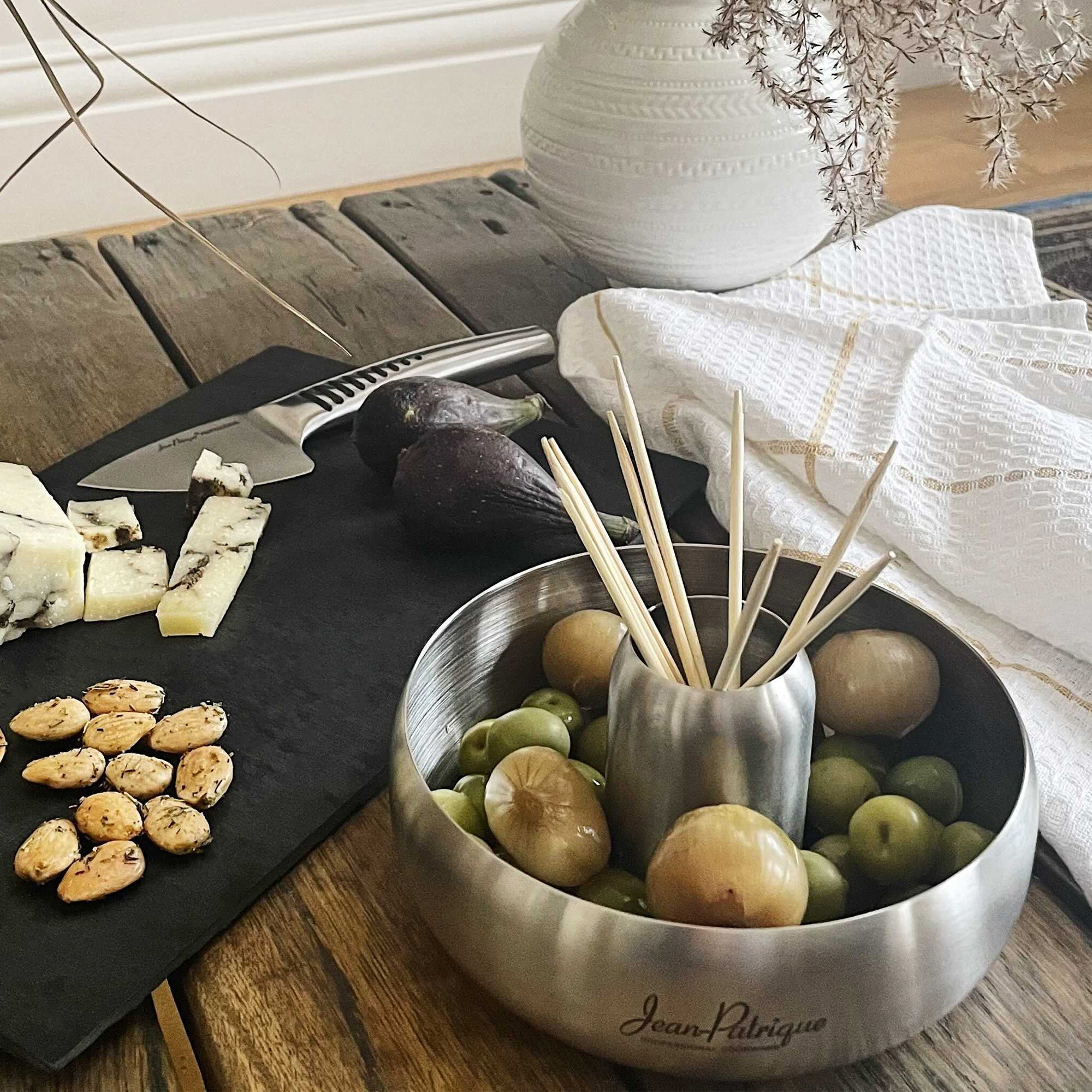 Olive Tapas Dish - Brushed Stainless Steel