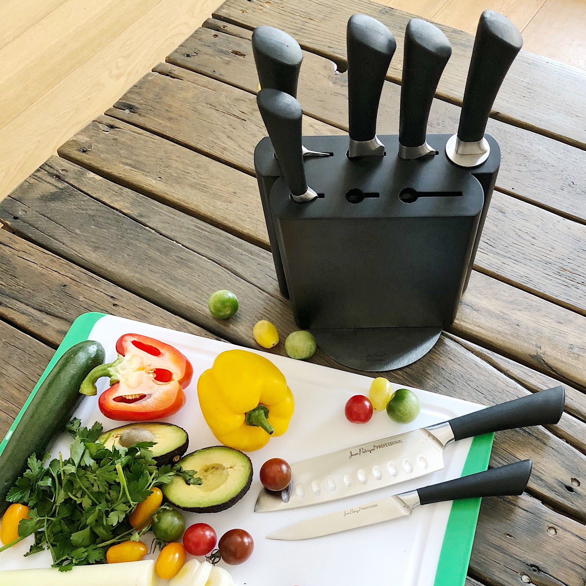 Chef's Knife Set & Knife Block - 7 Piece