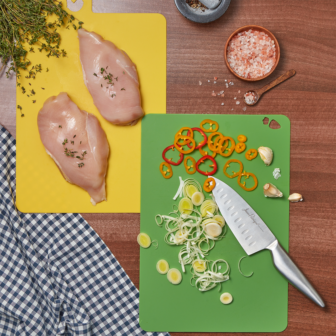 Flexible Plastic Chopping Board Set - Colour Coded