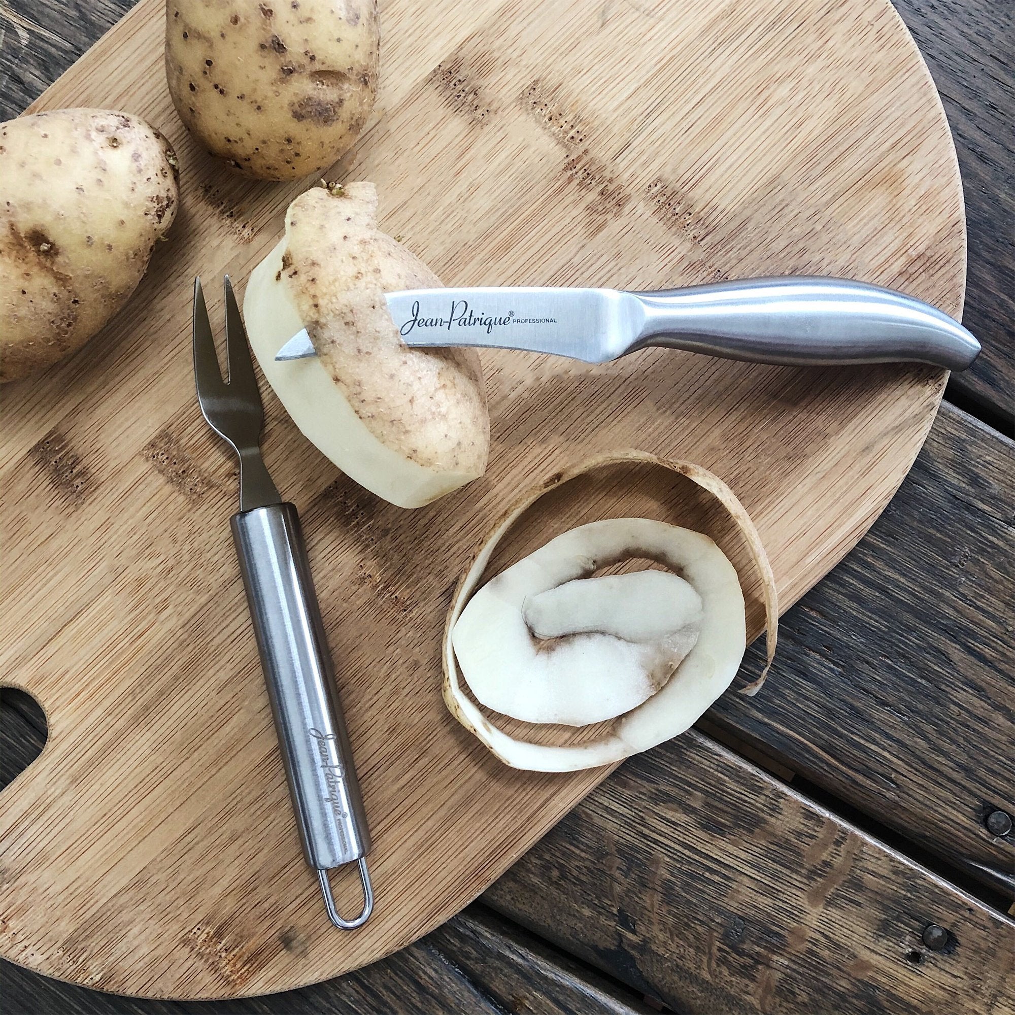 Jean Patrique Potato Peeler Knife and Potato Fork Set