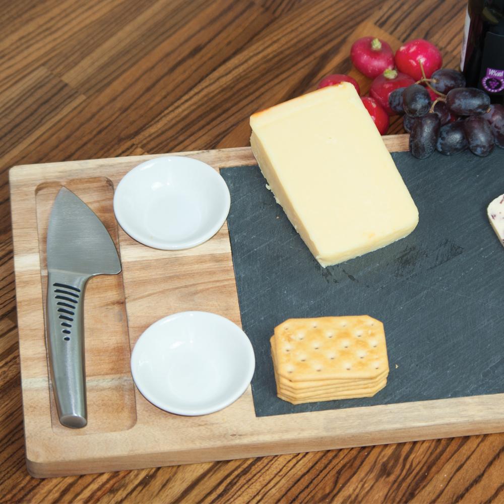 Slate Cheese Board & Cheese Knife Set