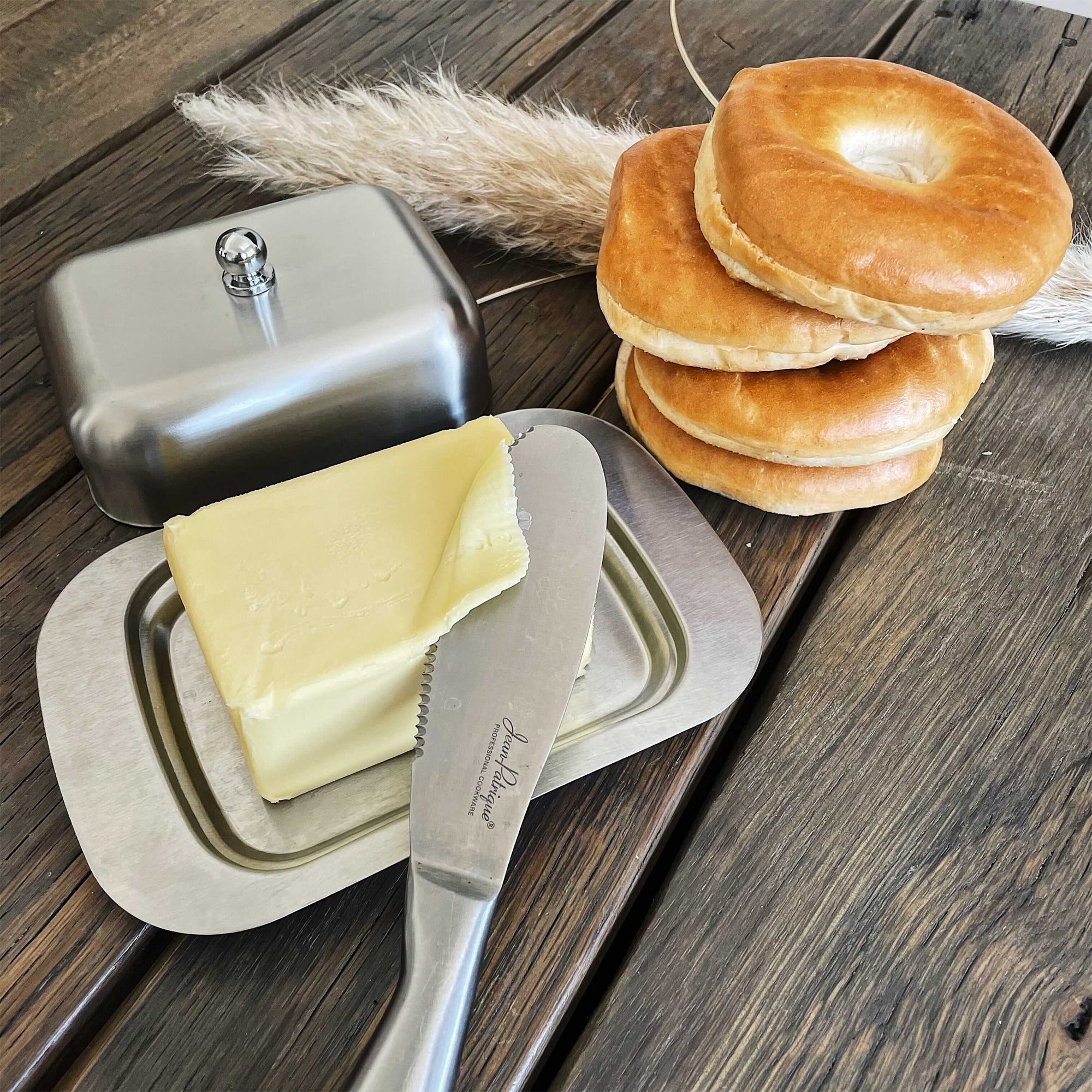 Windsor Stainless Steel Butter Dish With Lid