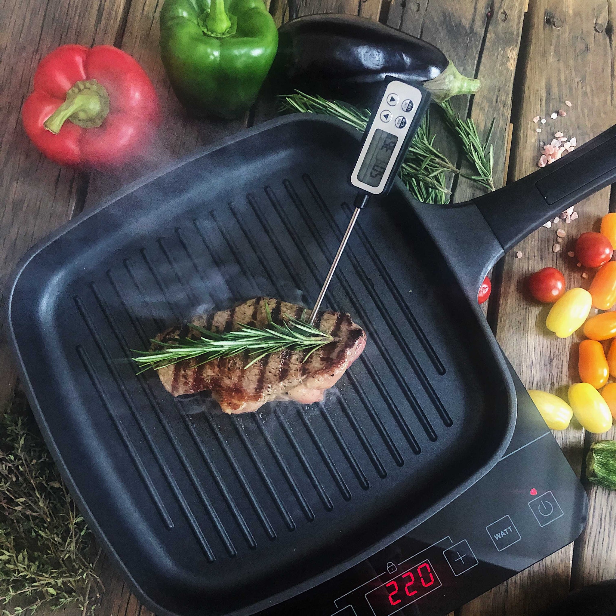 Jean-Patrique Griddle Me This - Cast Aluminium Griddle Plate with Stainless Steel Skewers