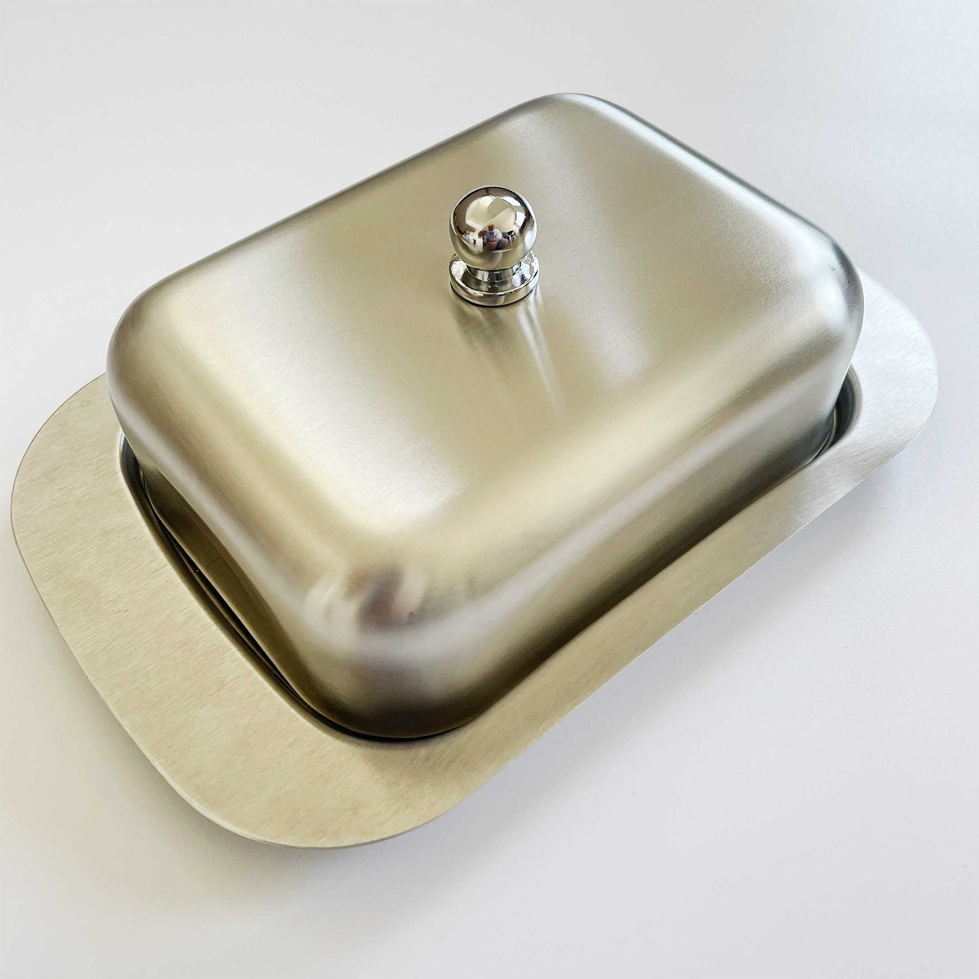 Windsor Stainless Steel Butter Dish With Lid