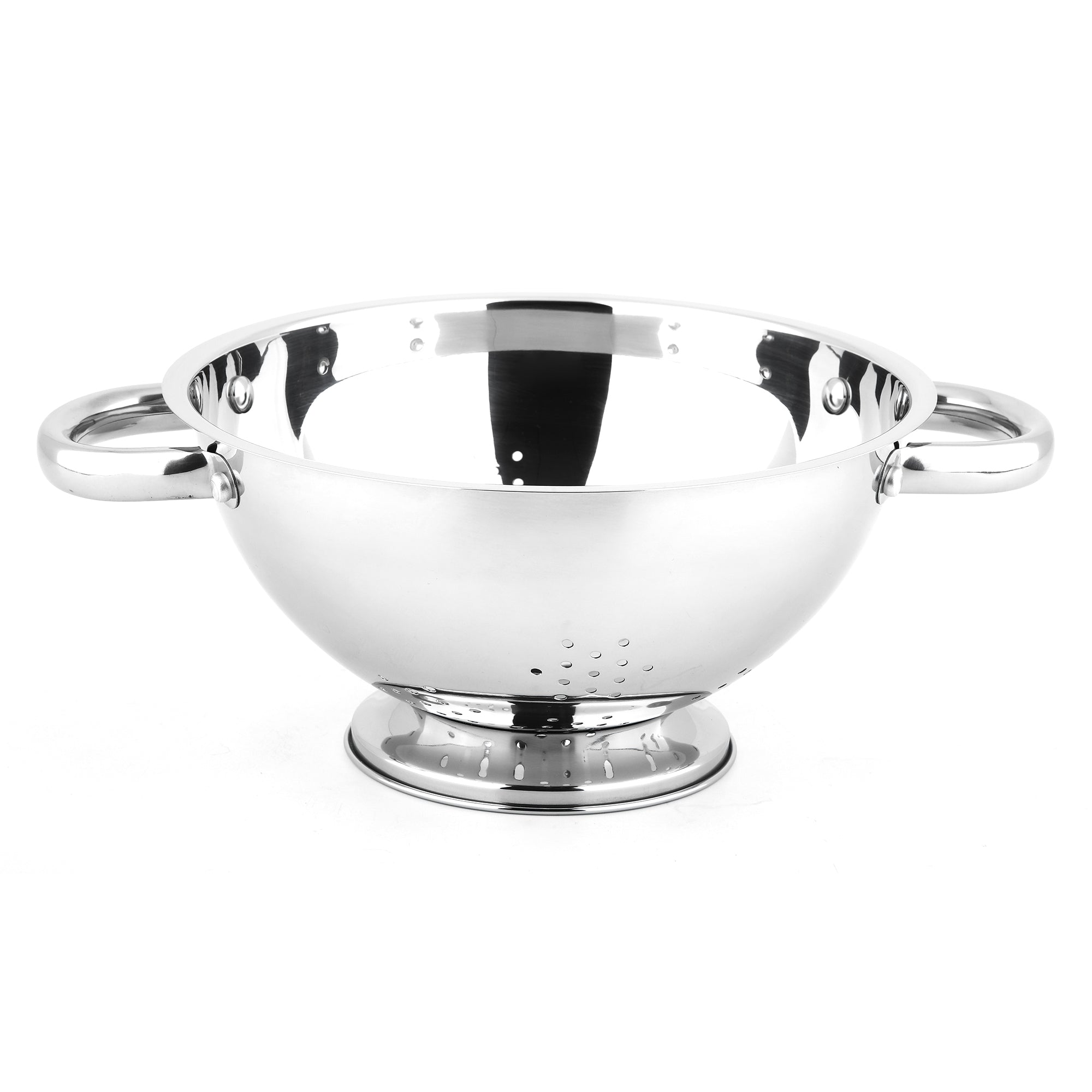 Two-Handled Stainless Steel Colander, 8 3/5 Inch