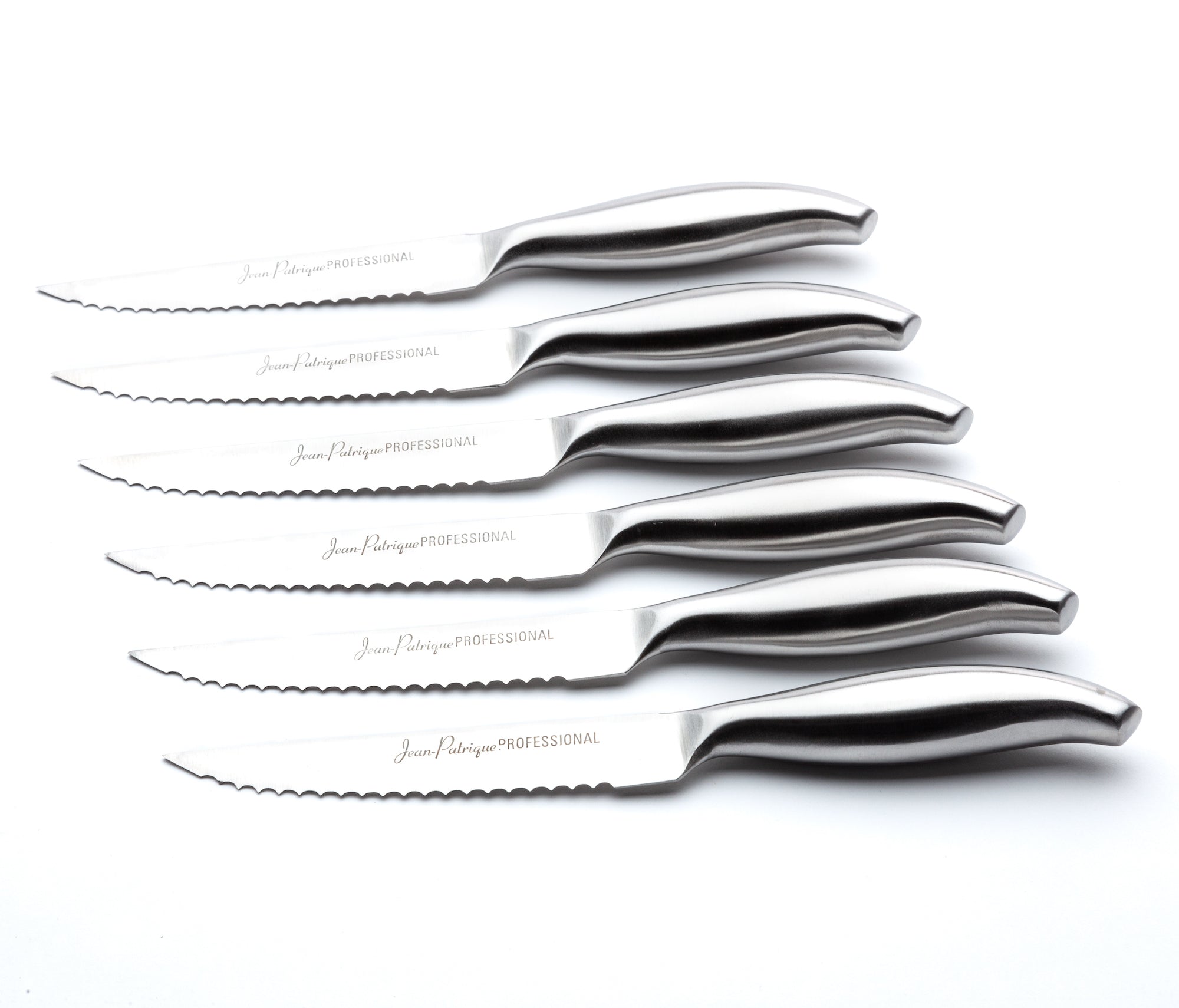 6-Piece Stainless Steel Steak Knife Set with Wooden Block
