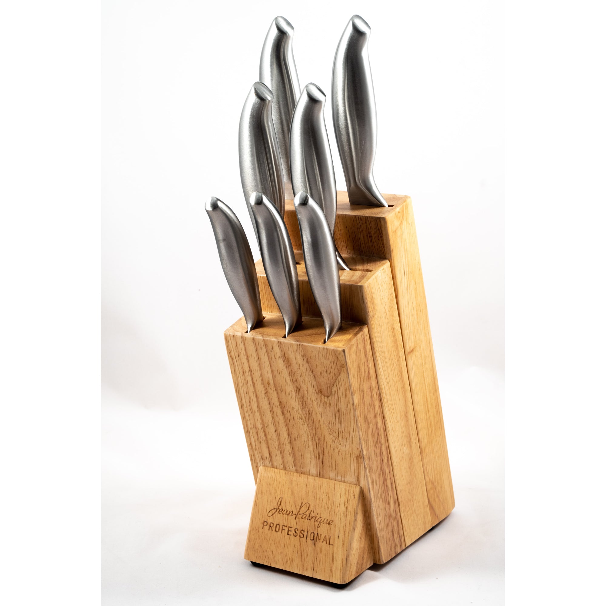 WALLOP Kitchen Knife Set - 7 Piece Knife Set with Wooden Block