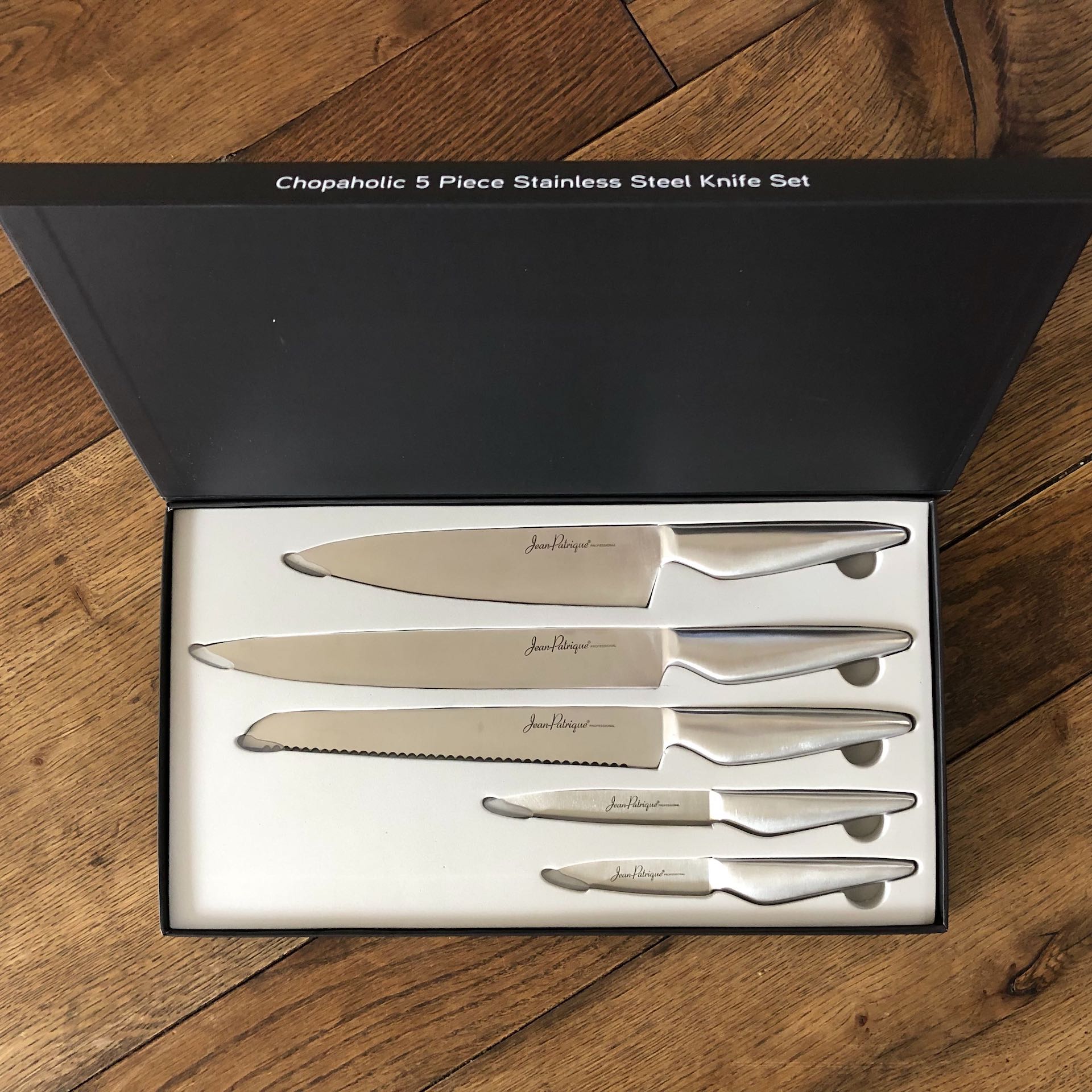 5-Piece Titanium Knife Set - White/Gold Handles – Jean Patrique  Professional Cookware