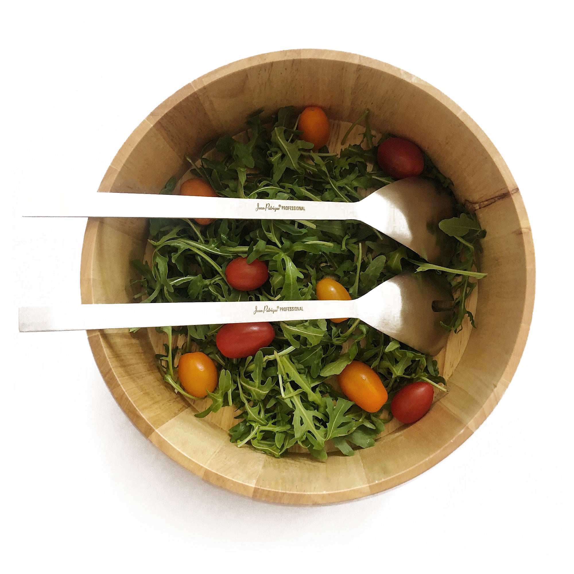 Salad Bowl & Stainless Steel Salad Servers - by Jean Patrique