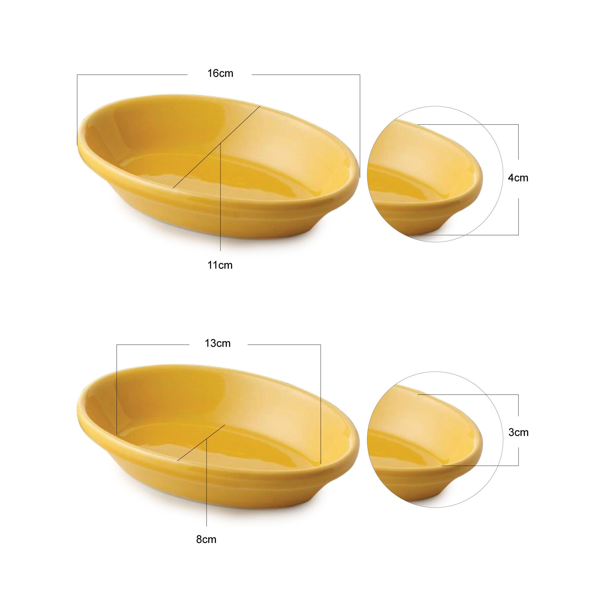 Oval Tapas Serving Dishes - Set of 6