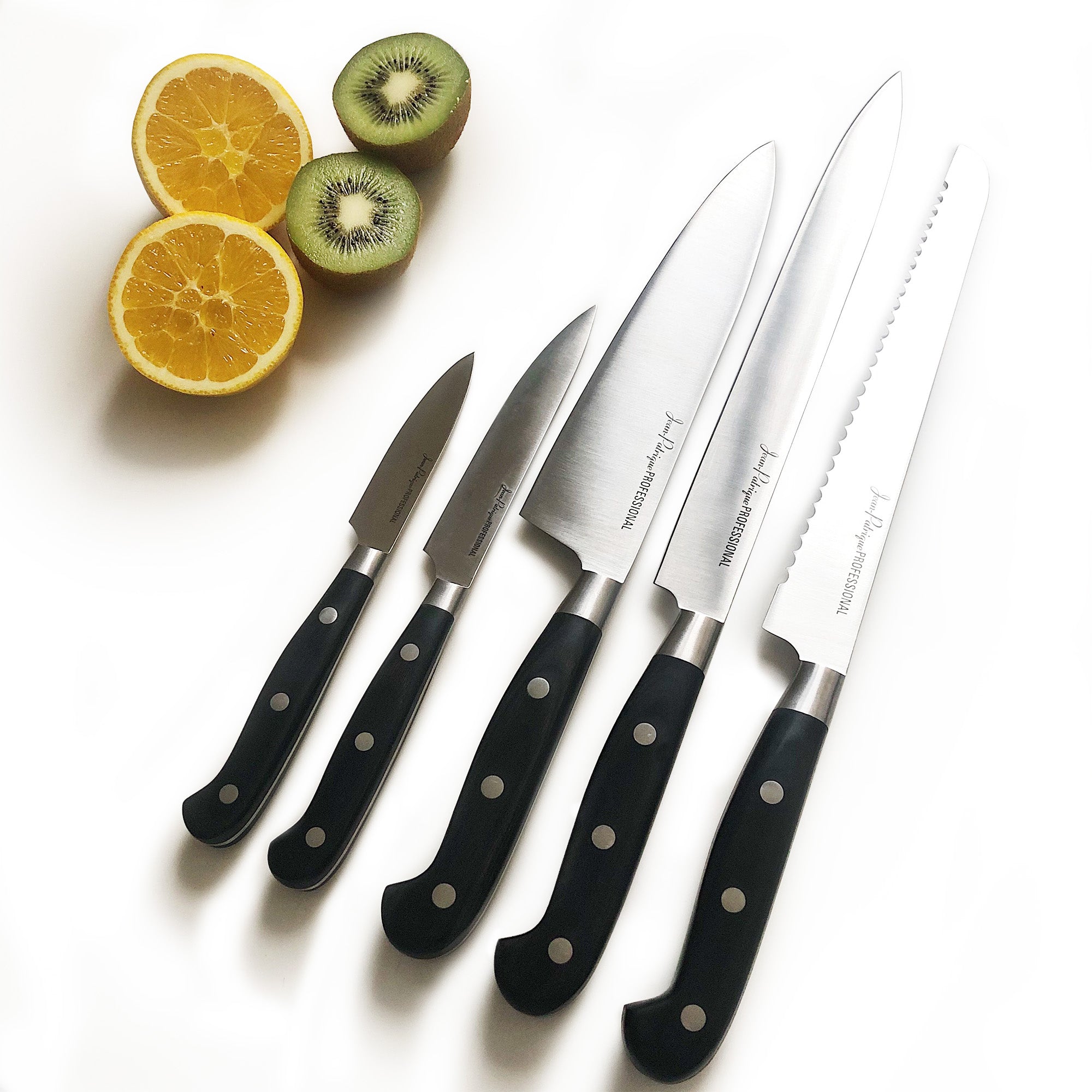 5-Piece Black Handled Knife Set