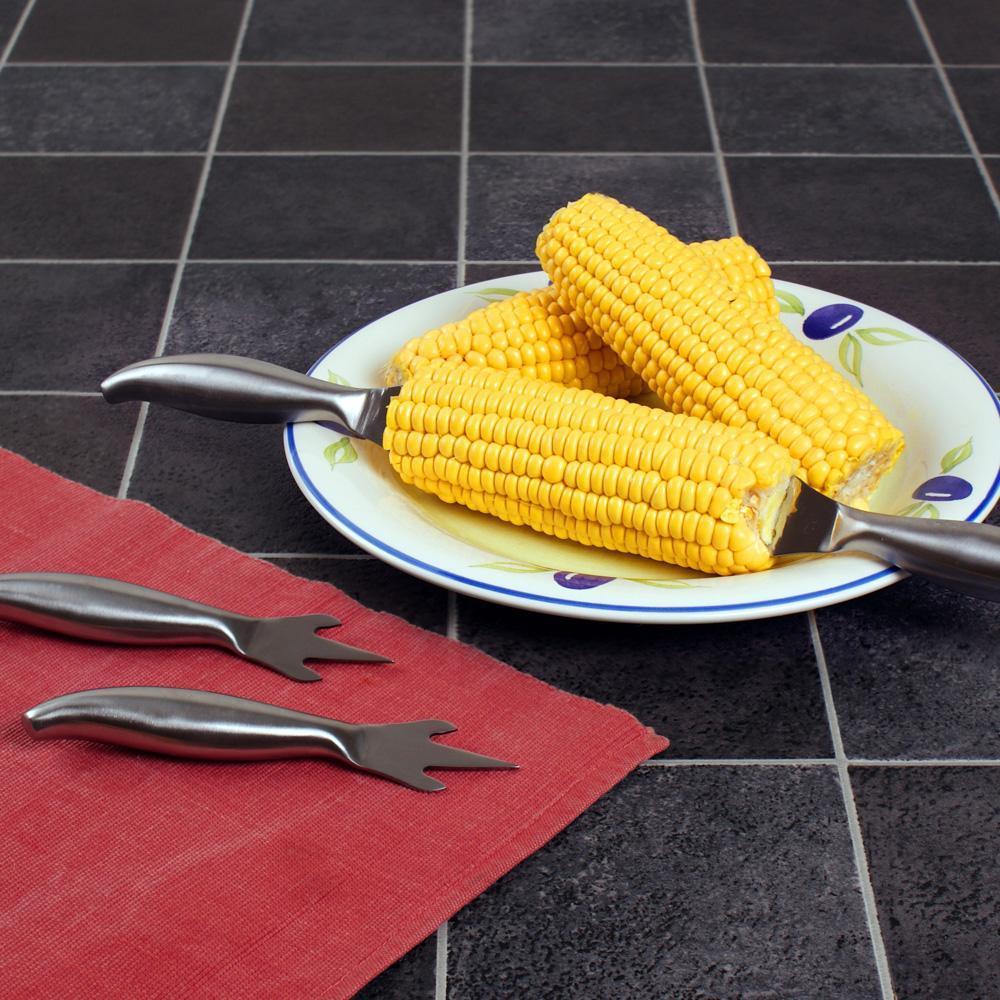 15 PCS Stainless Steel Corn On The Cob Skewers & Holders - BBQ, Camping, Kitchen Essentials