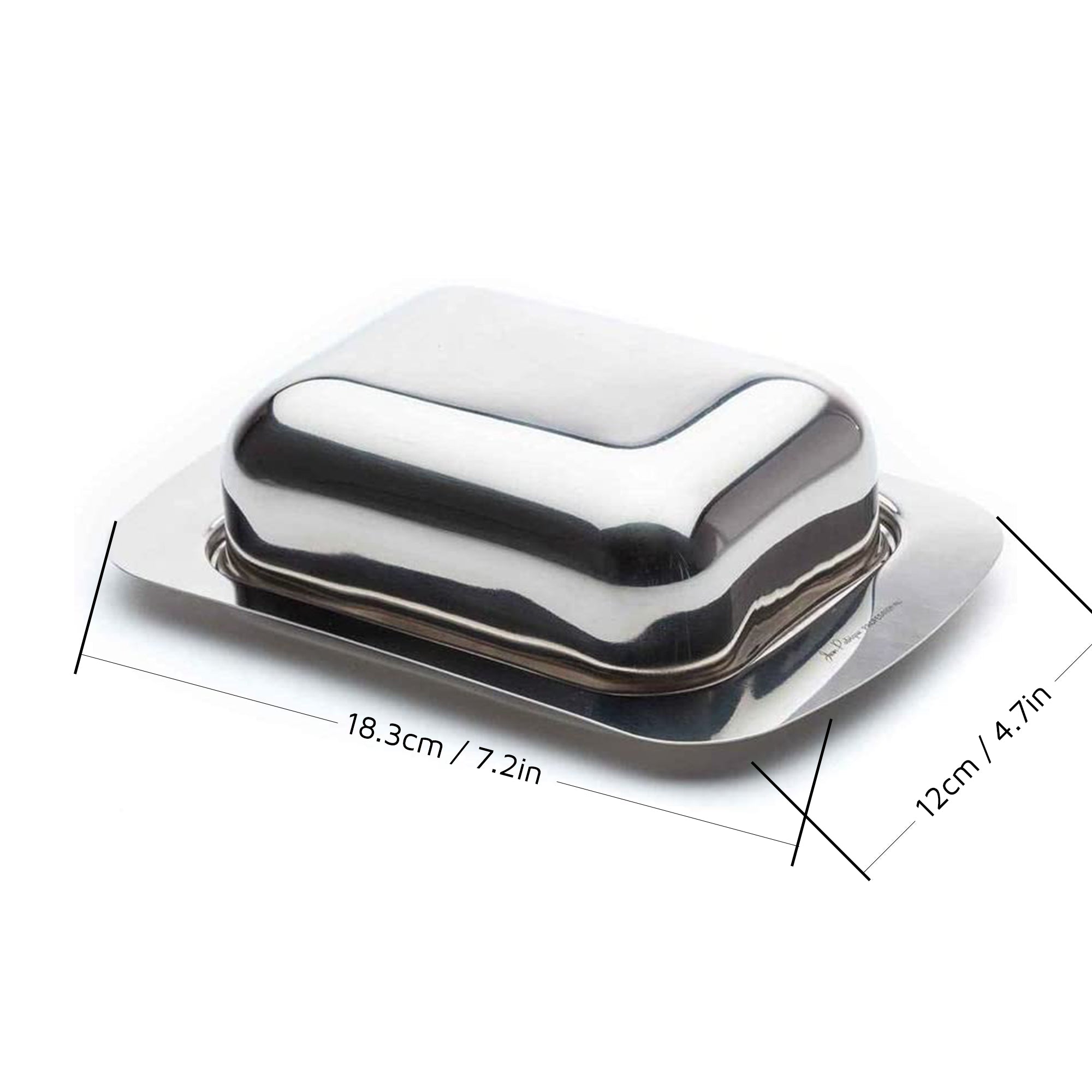 Windsor Stainless Steel Butter Dish With Lid