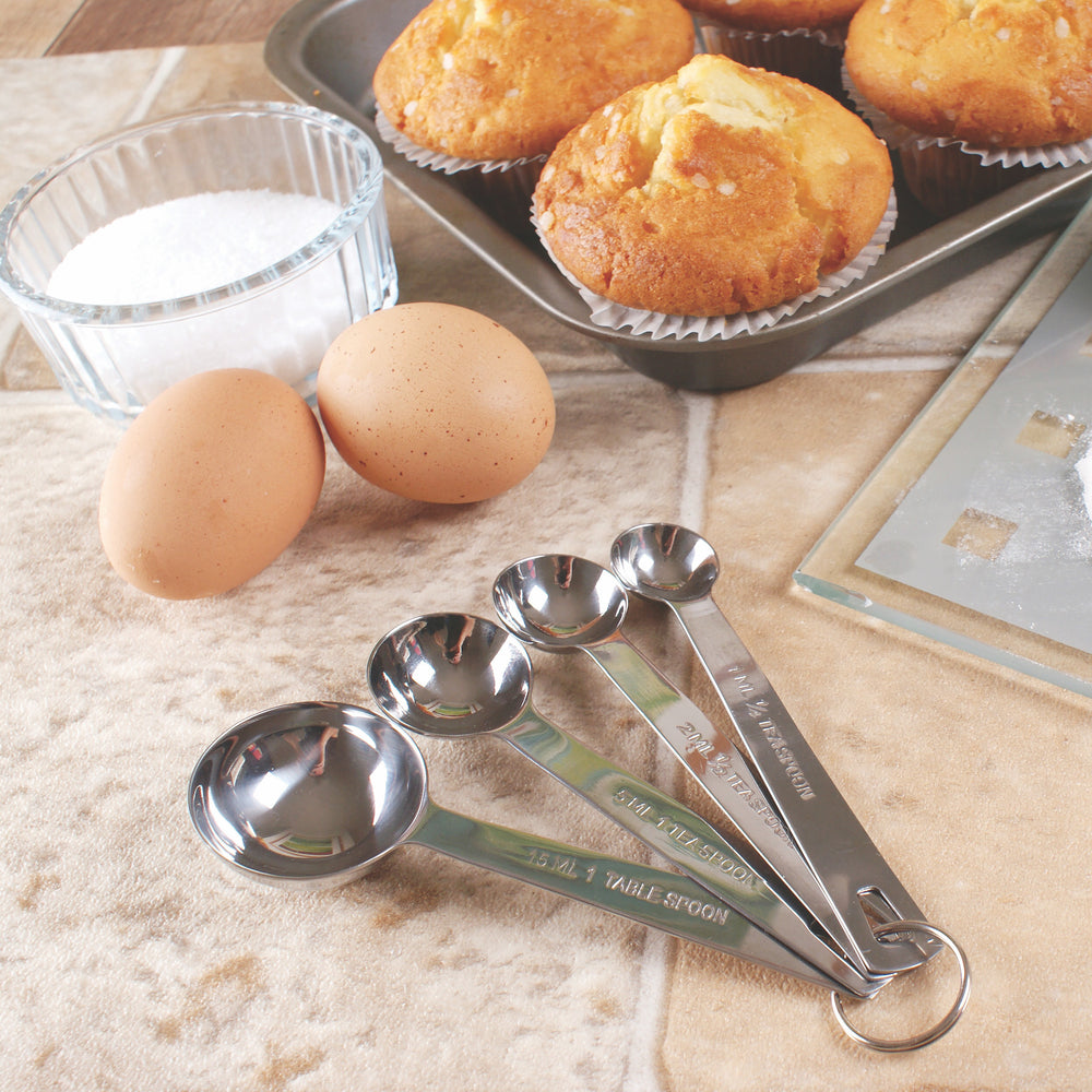Bulk Measuring Spoon Set, 4 Piece (Stainless Steel) – Bakers Authority