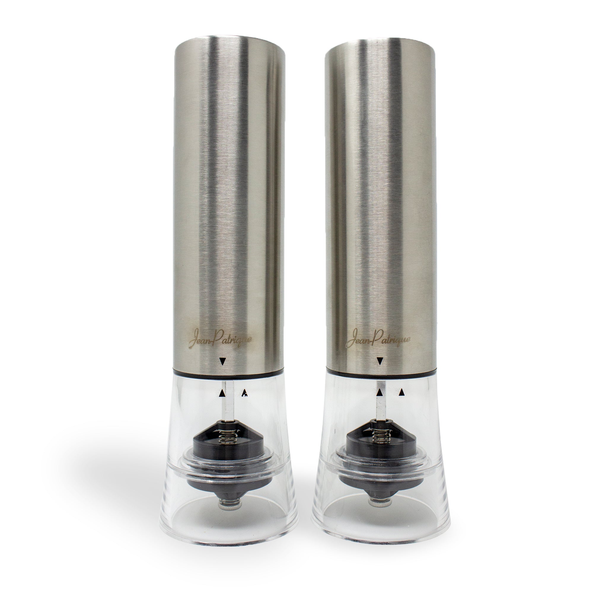 One-Touch Stainless Steel Electronic Salt and Pepper Mill Set