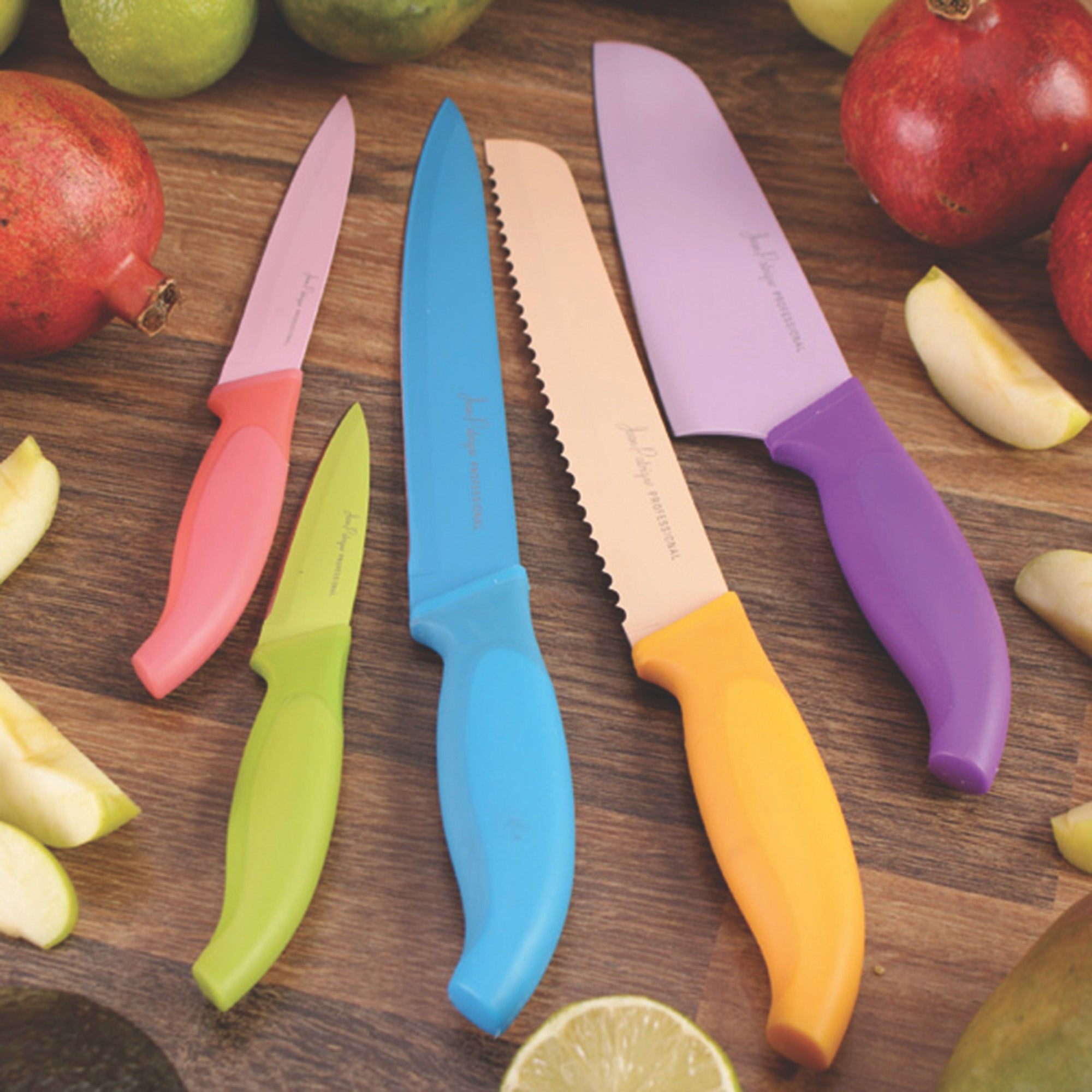 5 Piece Vibrant Collection Coloured Knife Set