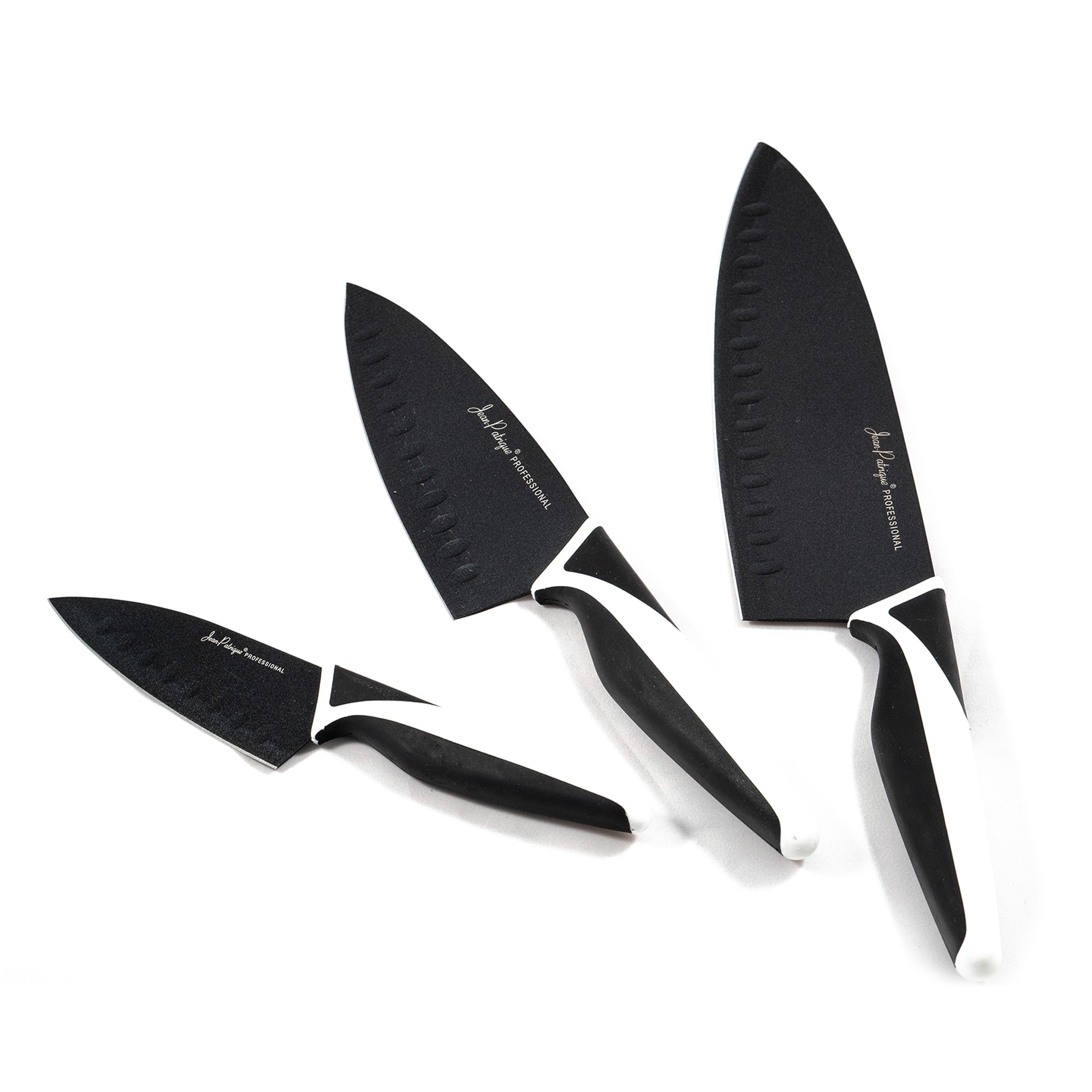 3-Piece Non-Stick Knife Set - Midnight / Ivory