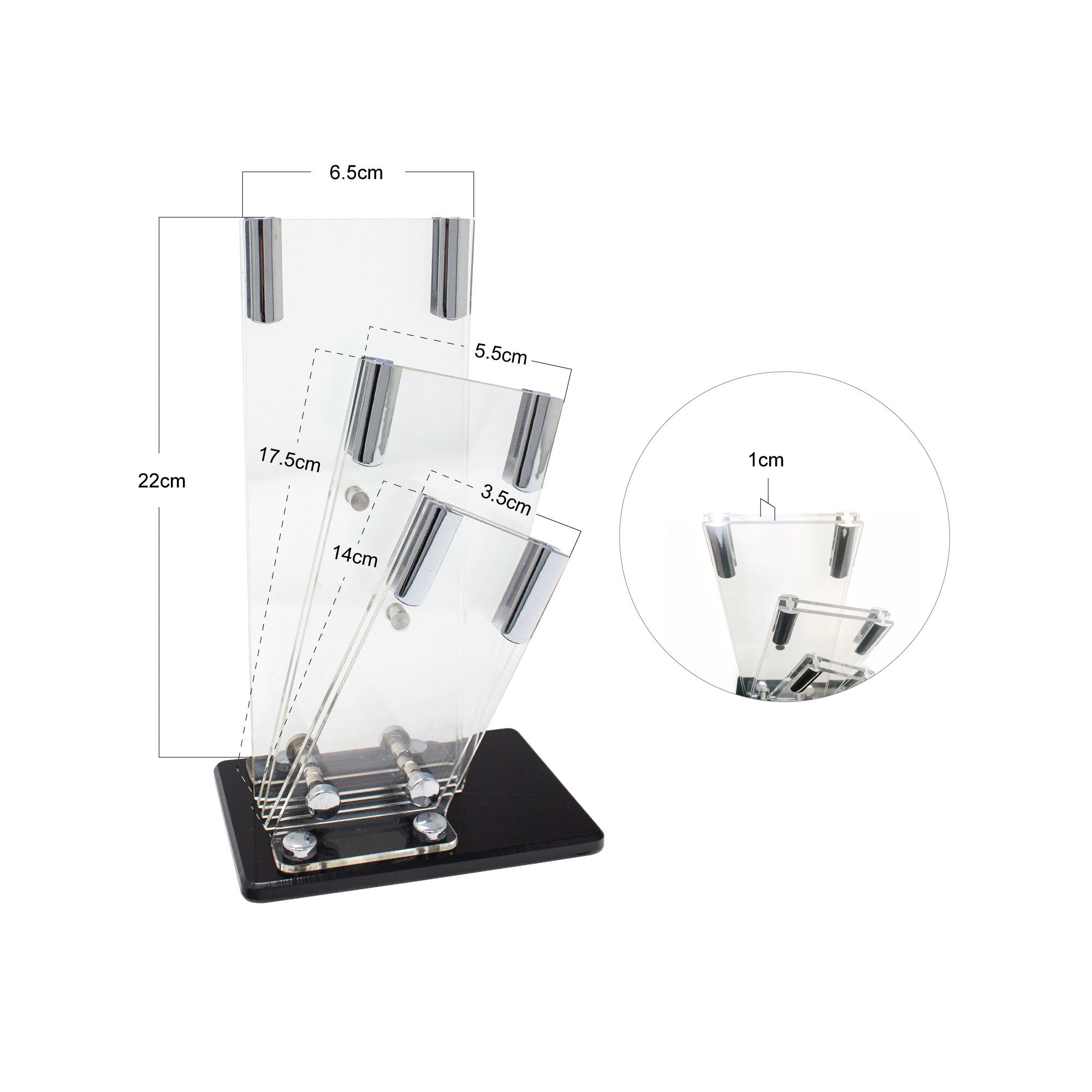 Perspex Knife Block for the Jean Patrique Signature 3-Piece Knife Set