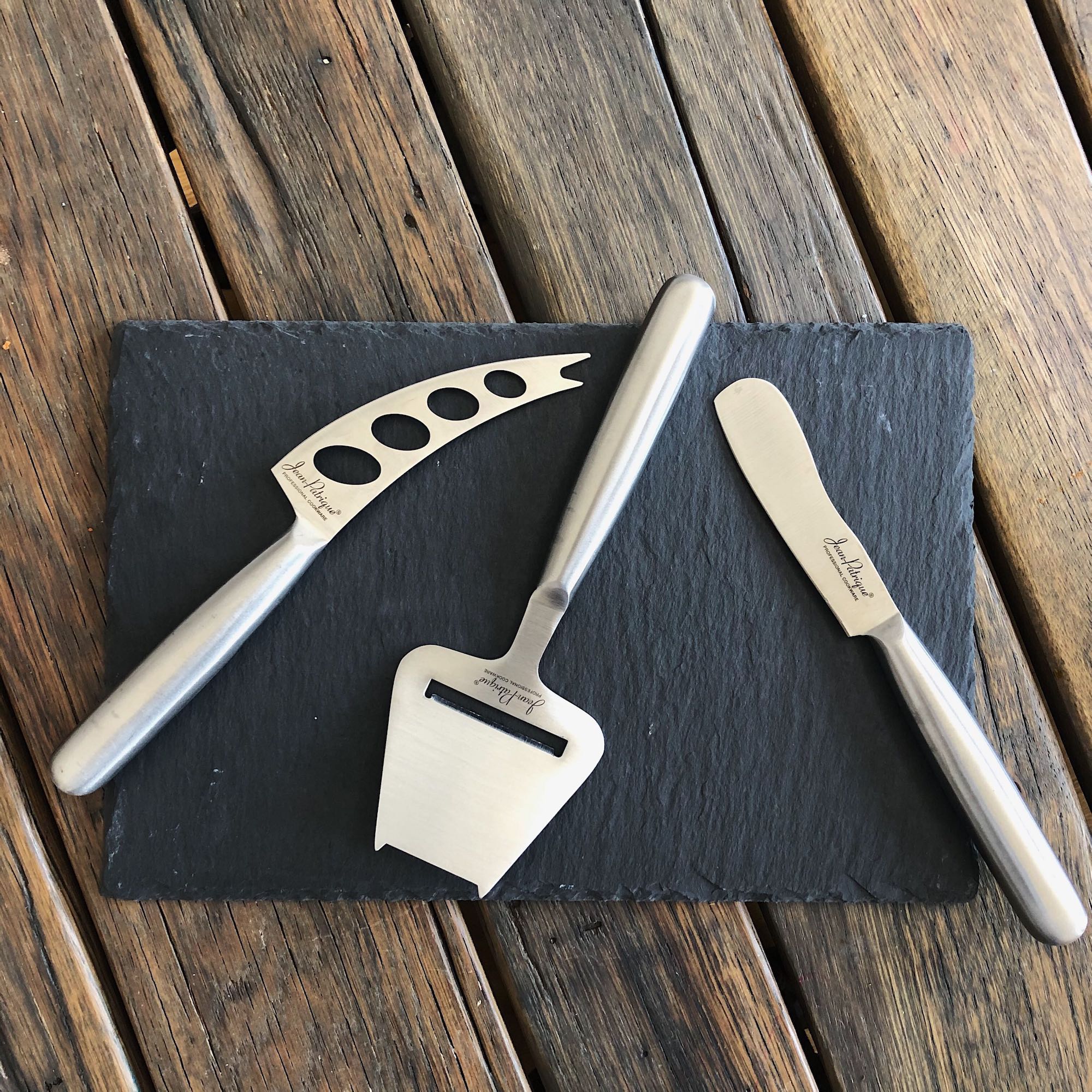 Tuscany Slate Serving Board & 3 Piece Cheese Knife Set