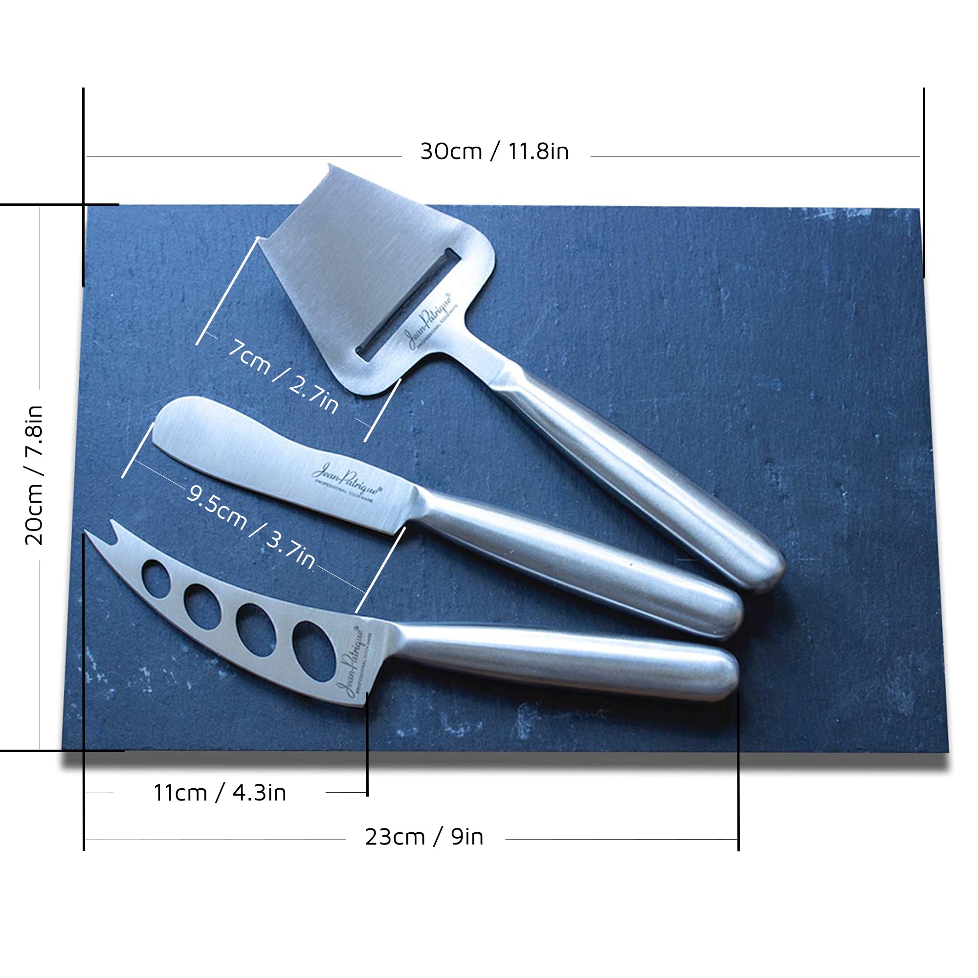 Tuscany Slate Serving Board & 3 Piece Cheese Knife Set