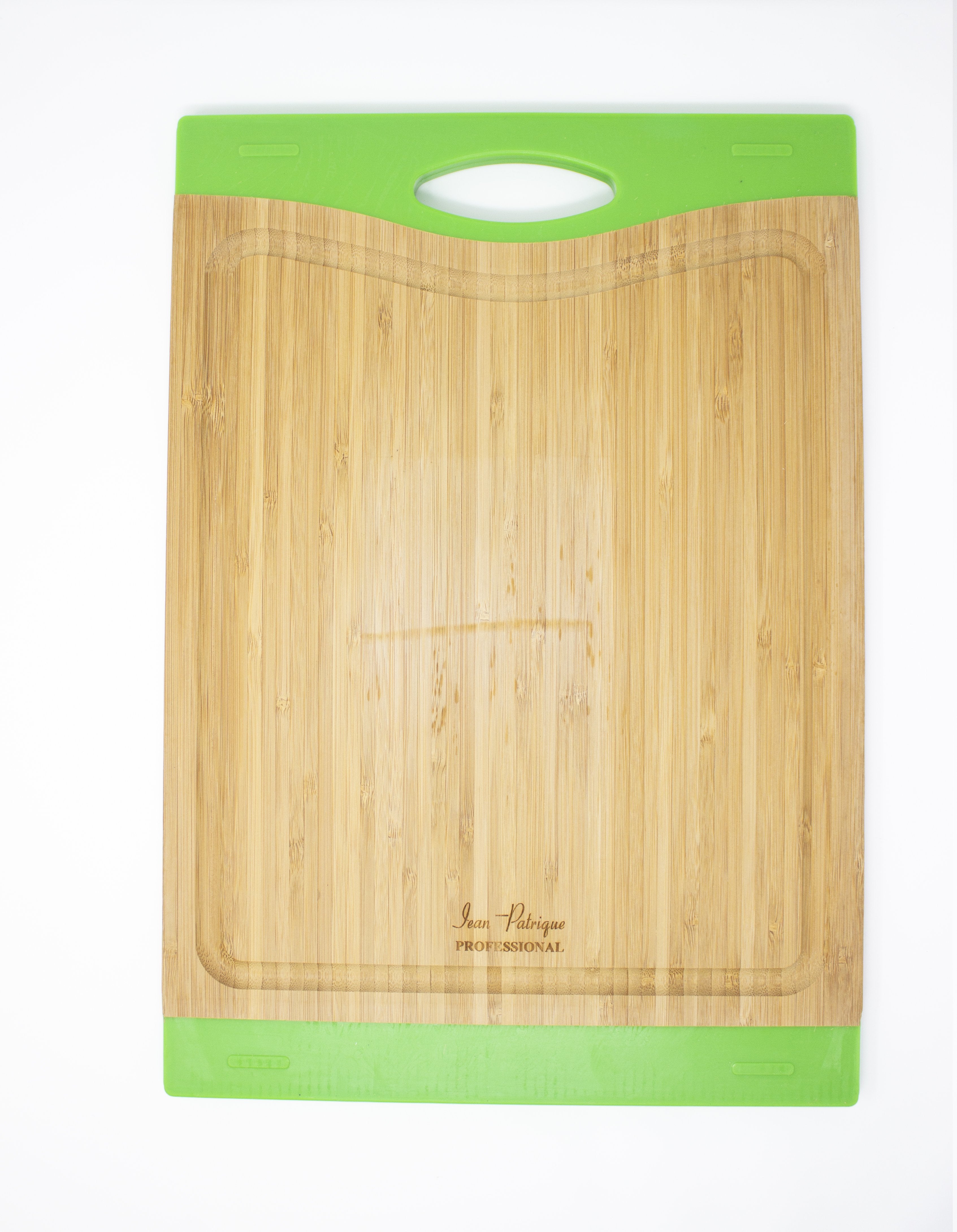 Bamboo Chopping Boards with Silicone Ends - Large (Green)