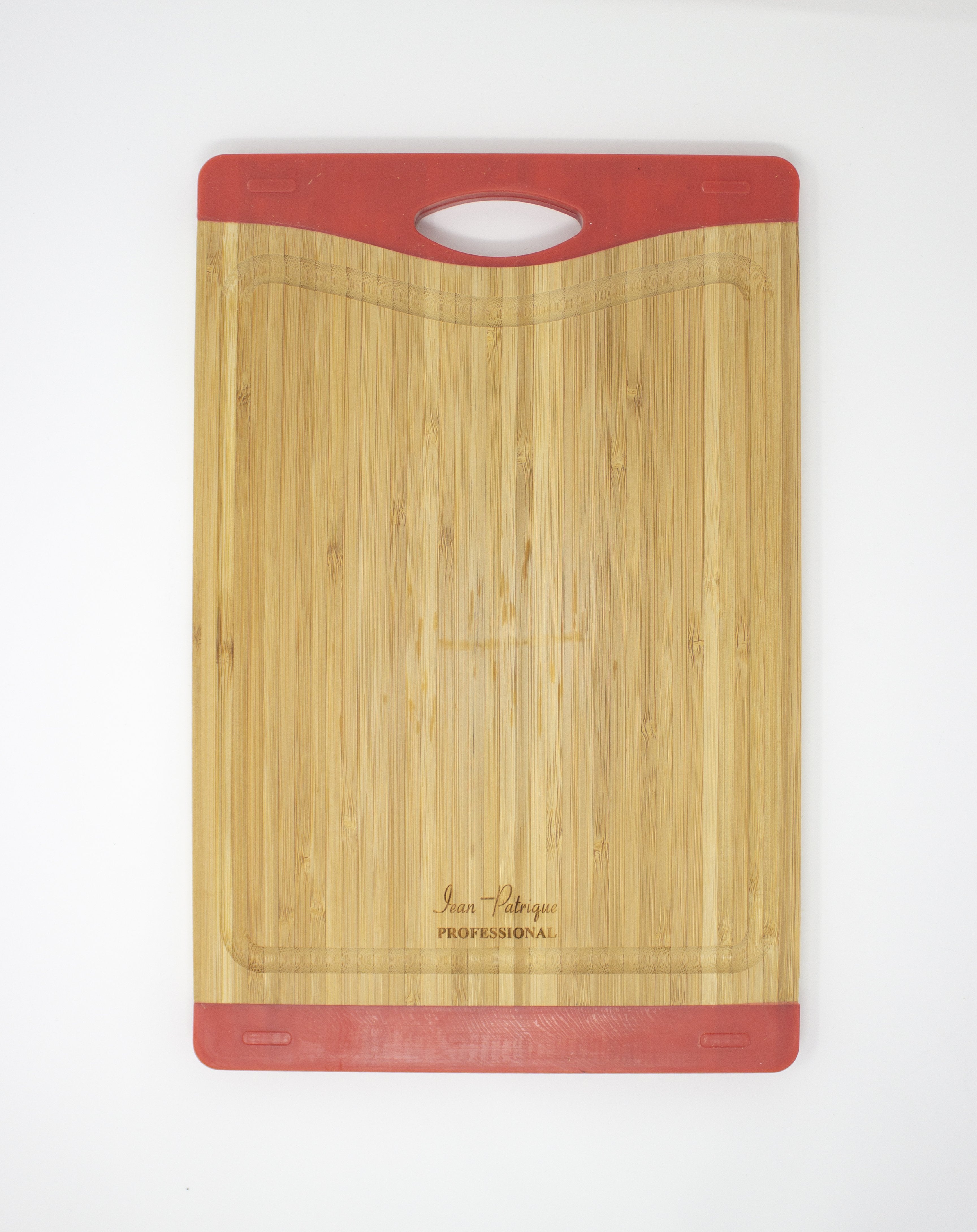 Bamboo Chopping Boards with Silicone Ends - Medium (Red)