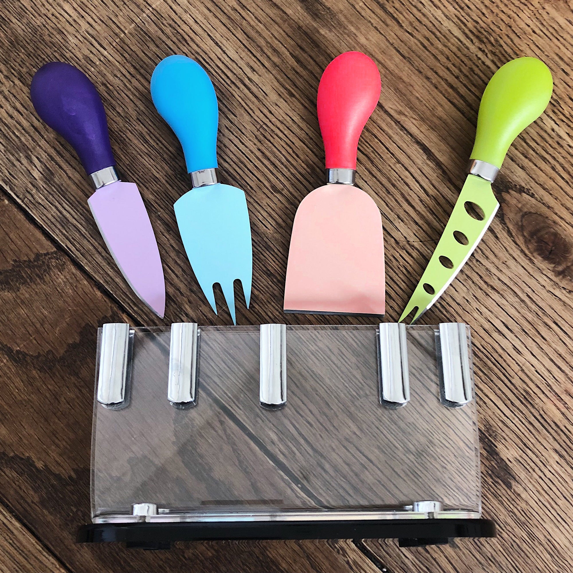 Vibrant Cheese Knife Set & Block