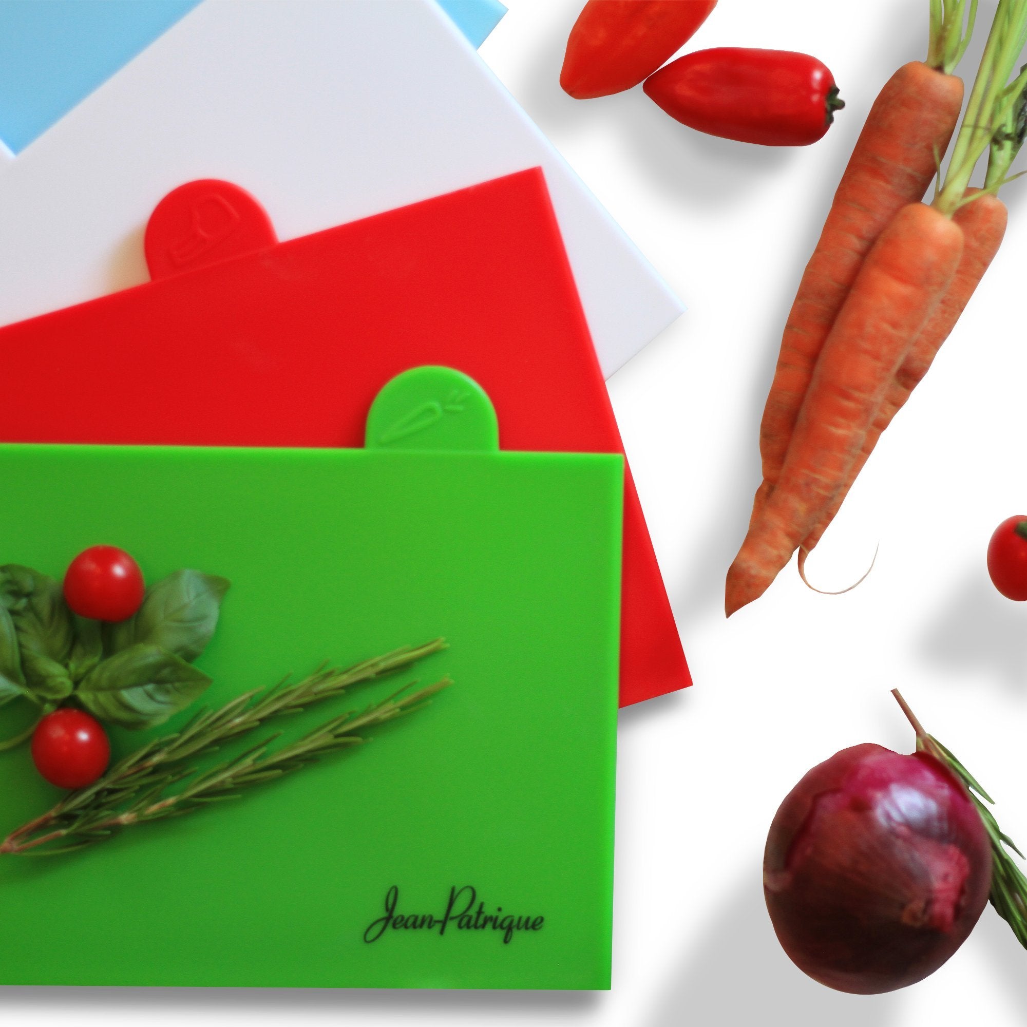 Jean-Patrique 4-Piece Colour-Coded Chopping Boards - Perspex