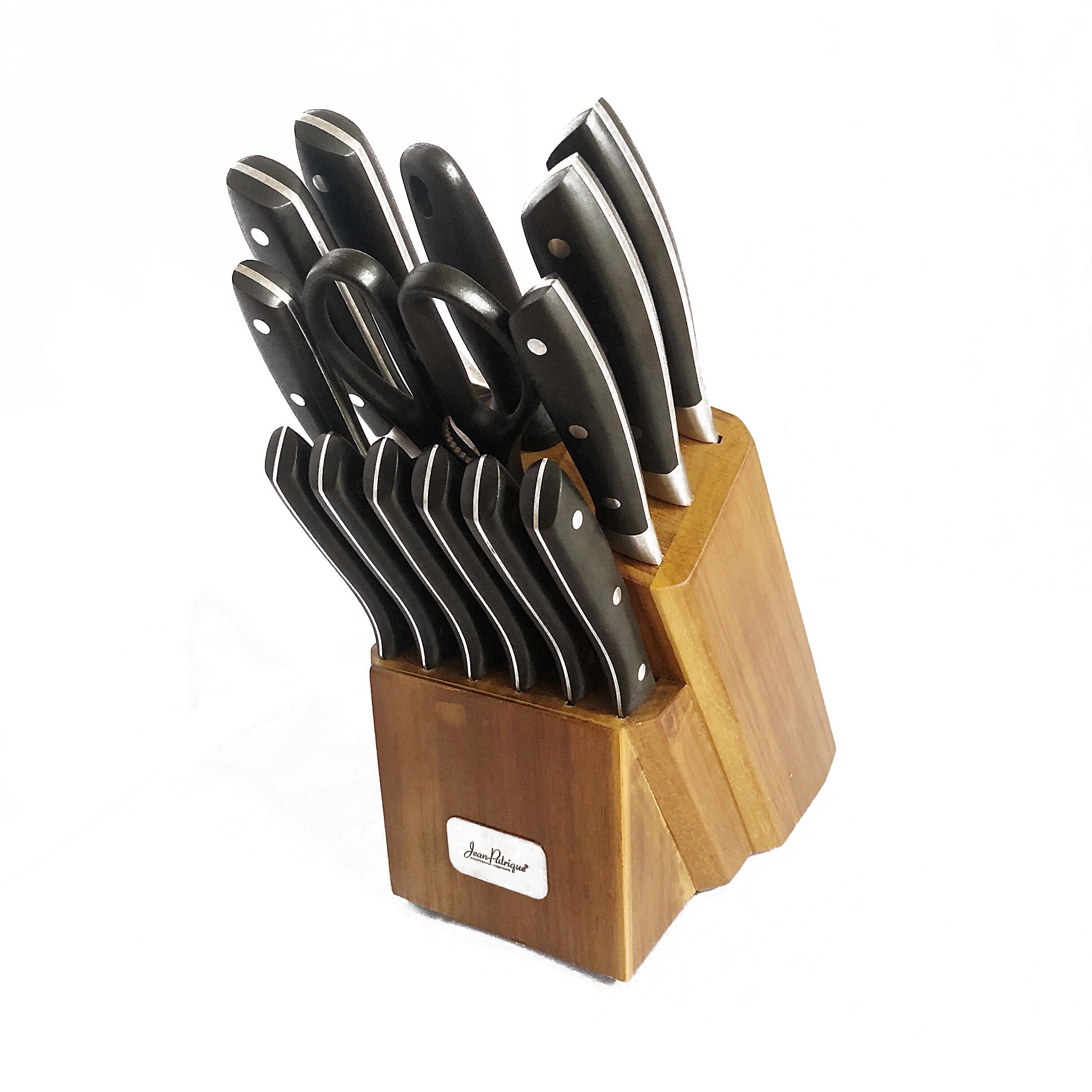 Onyx Collection 14 Piece Knife Set with Wooden Block