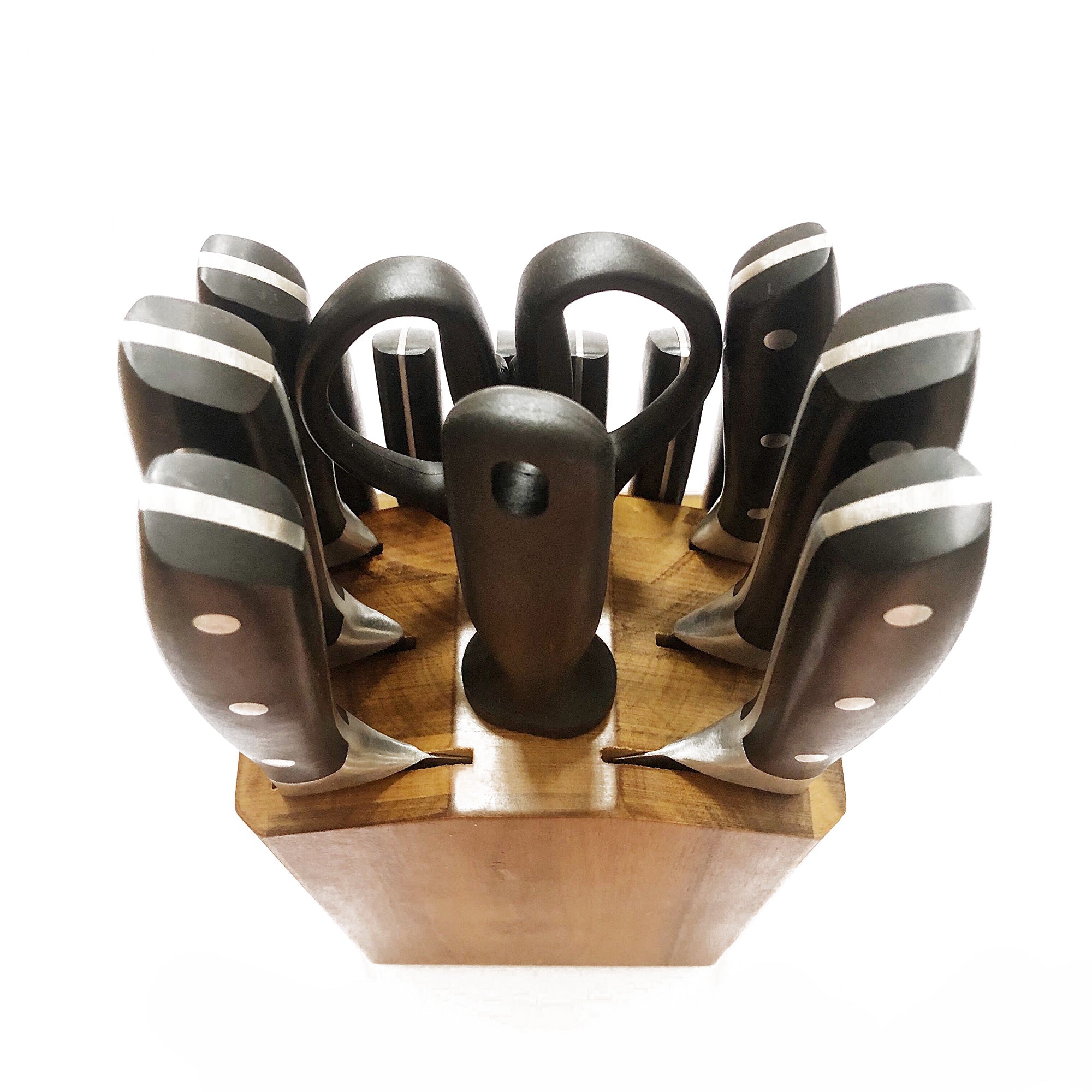 Onyx Collection 14 Piece Knife Set with Wooden Block