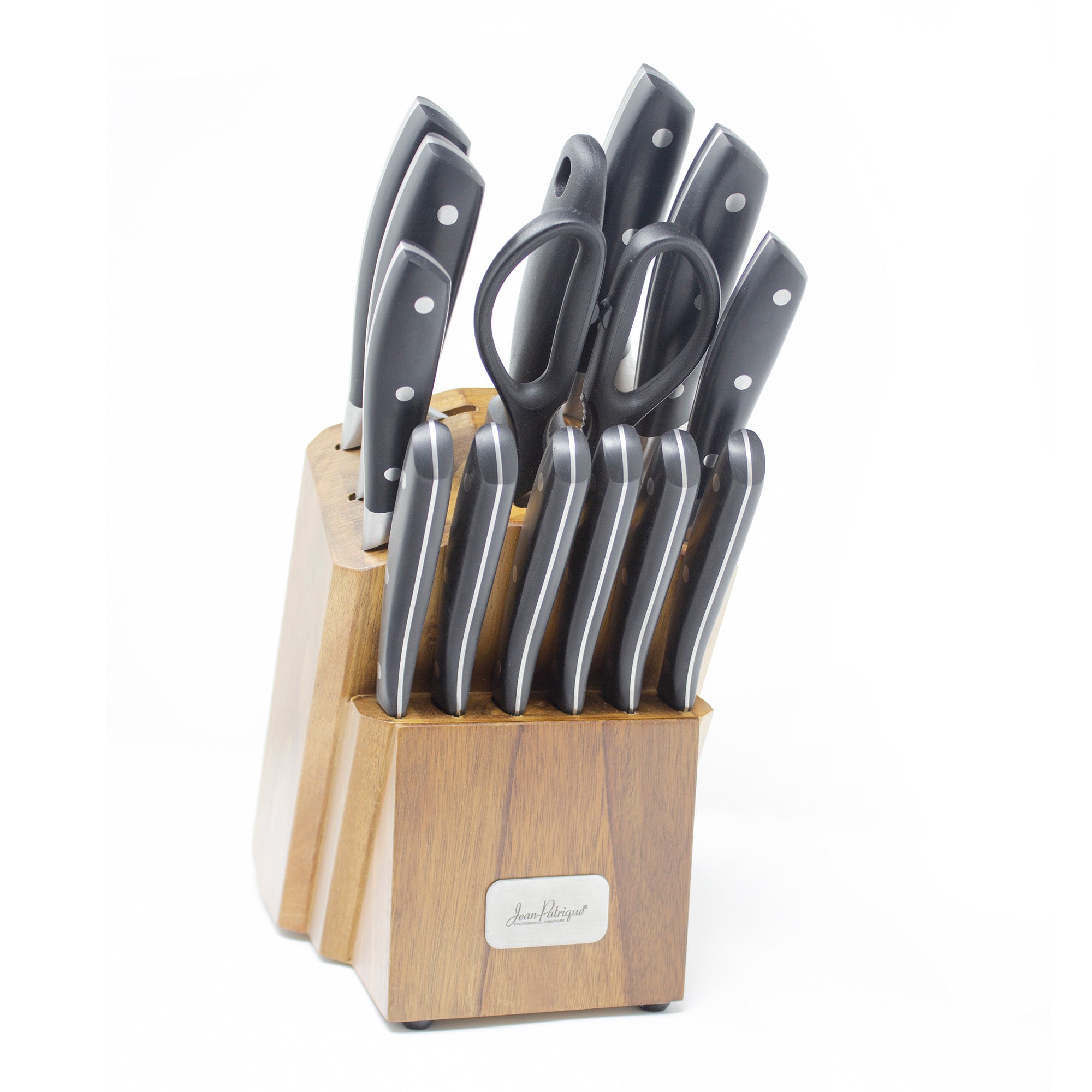 Onyx Collection 14 Piece Knife Set with Wooden Block