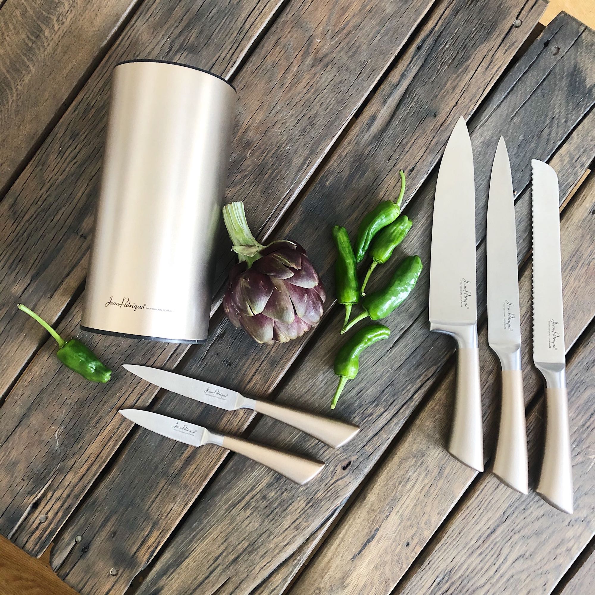 Midas Collection 5 Piece Knife Set with Block