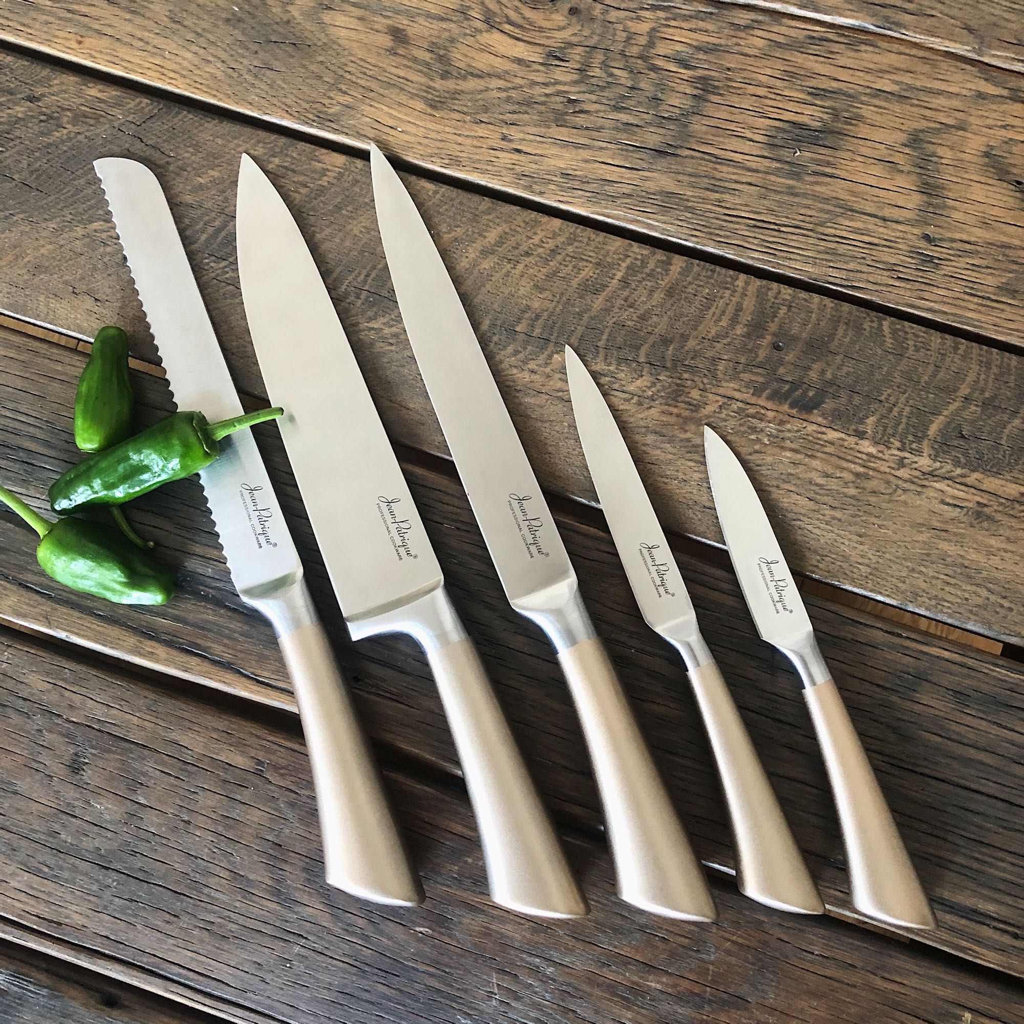 Midas Collection 5 Piece Knife Set with Block