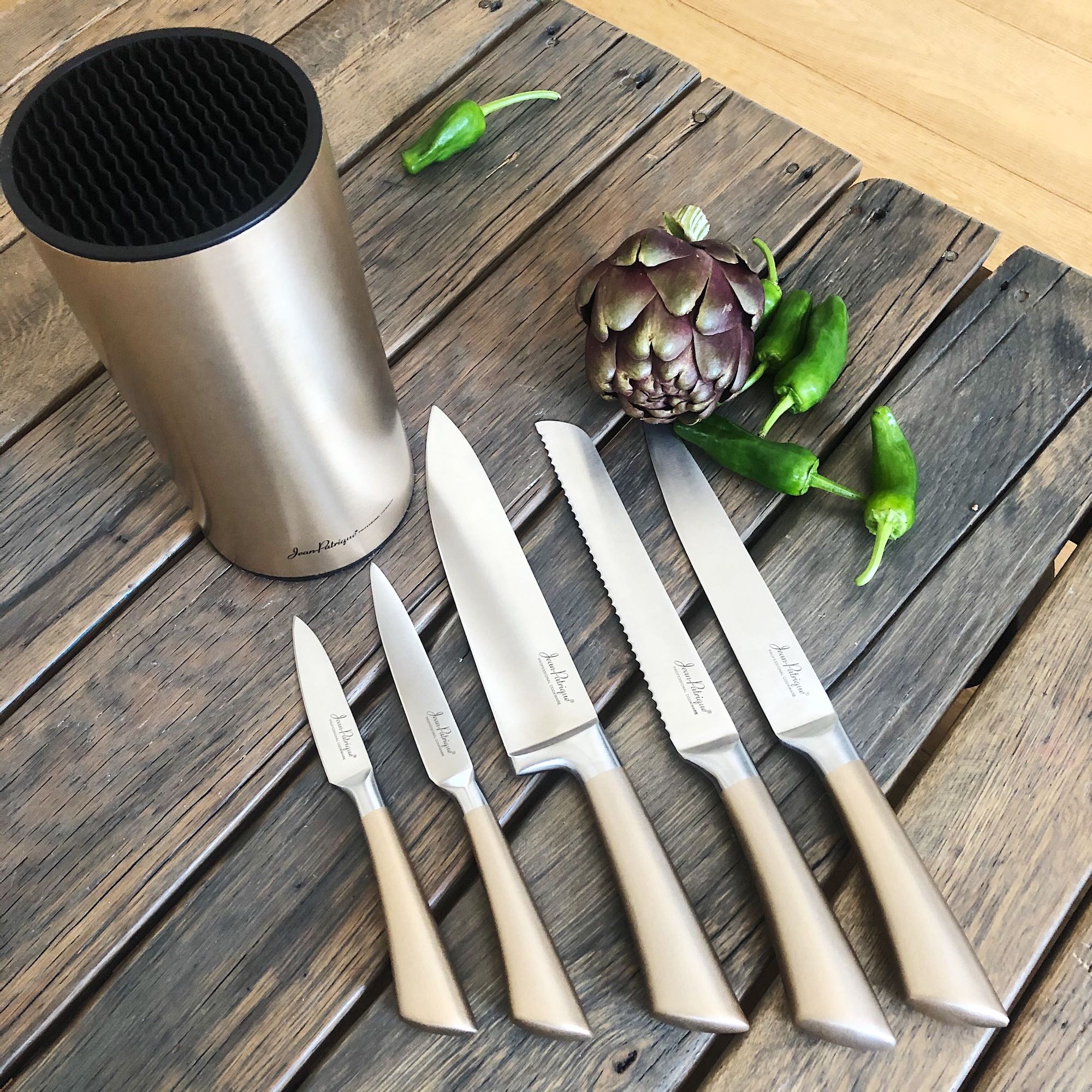 Midas Collection 5 Piece Knife Set with Block