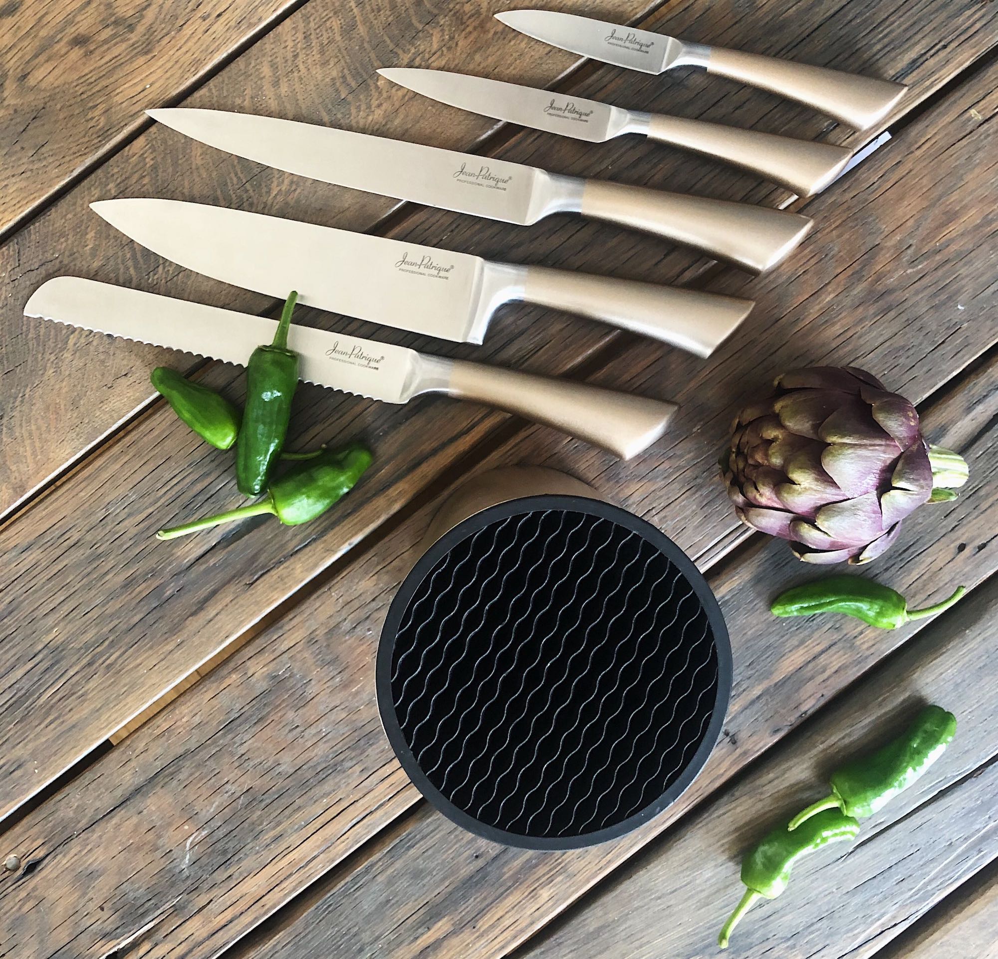 Midas Collection 5 Piece Knife Set with Block