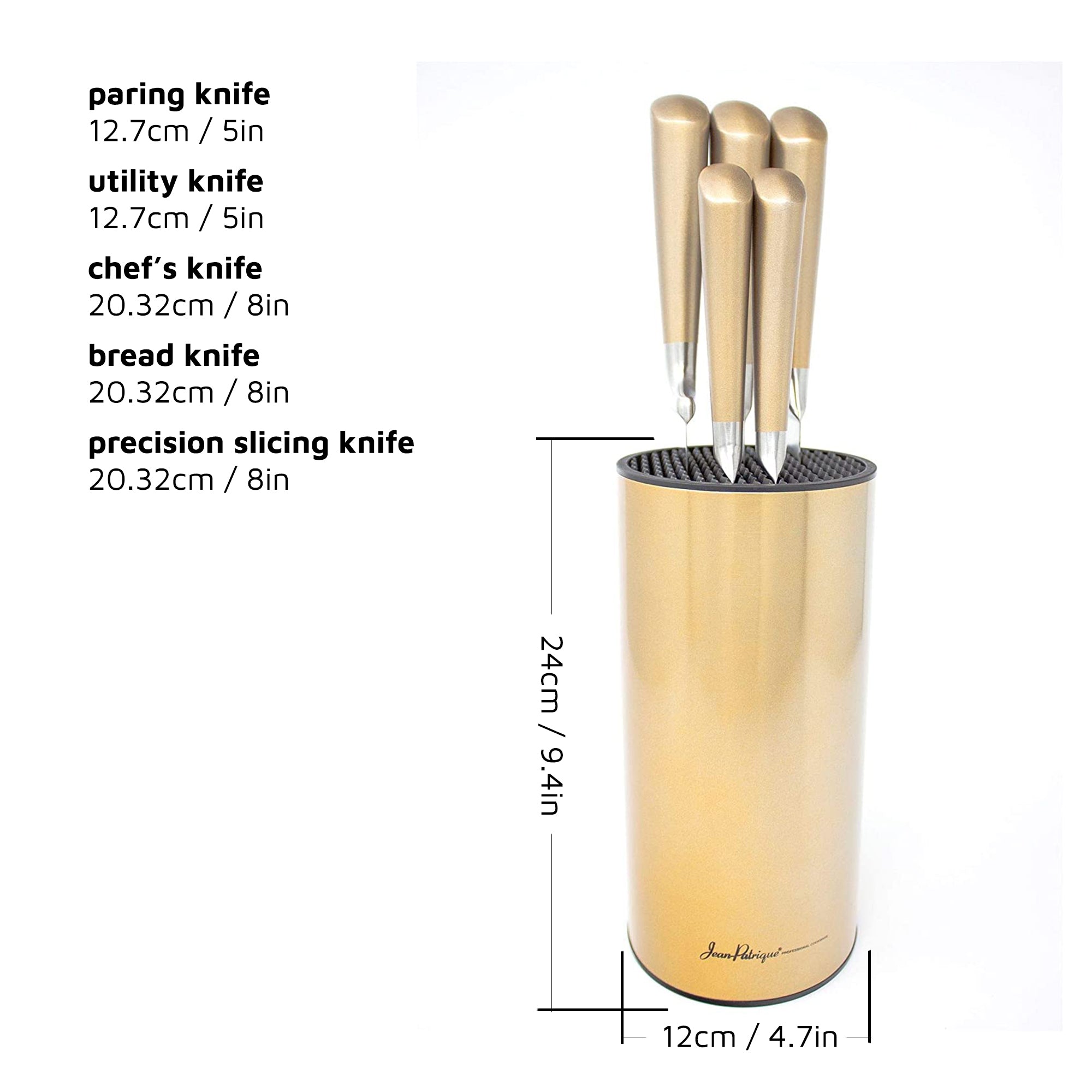 Midas Collection 5 Piece Knife Set with Block