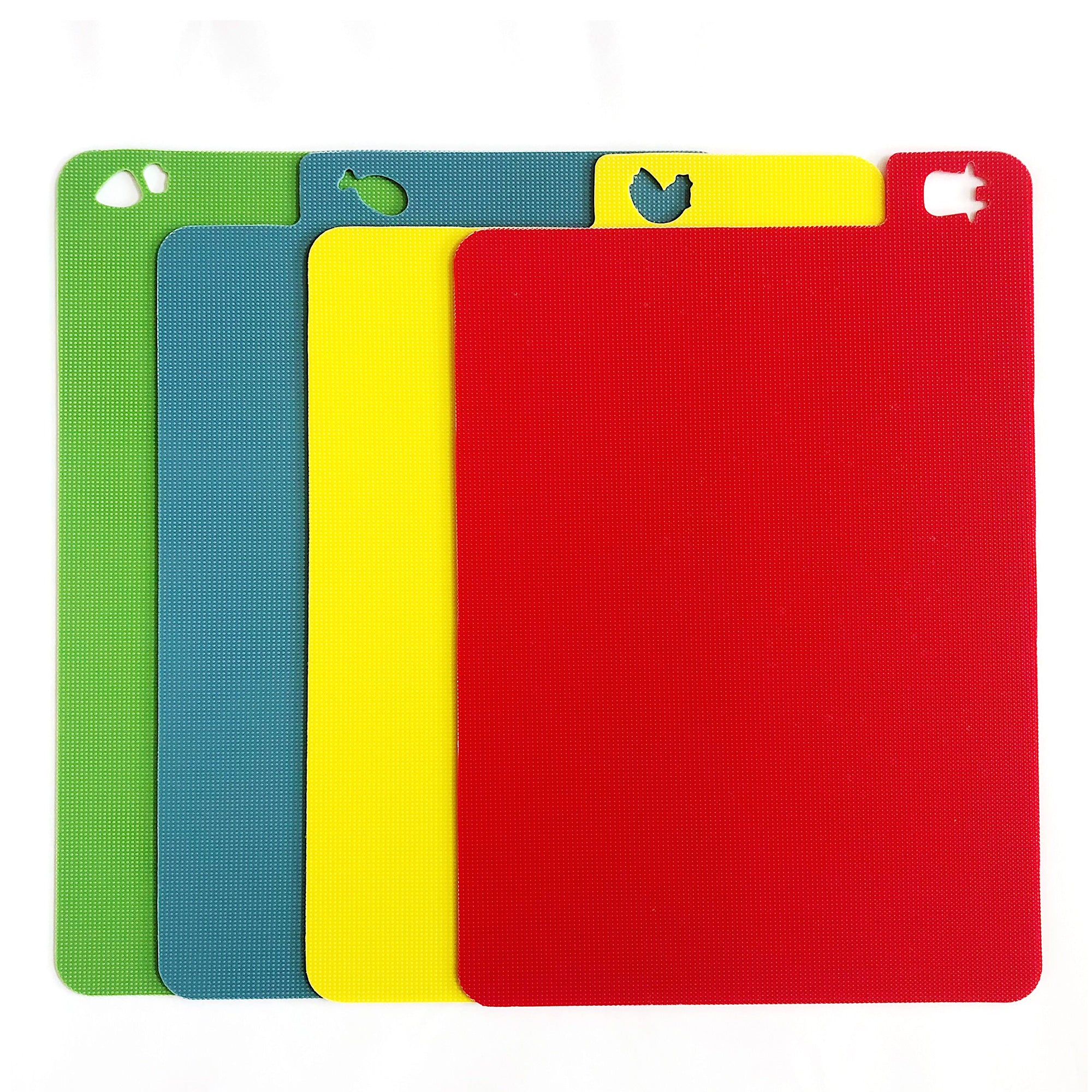 Flexible Plastic Chopping Board Set - Colour Coded