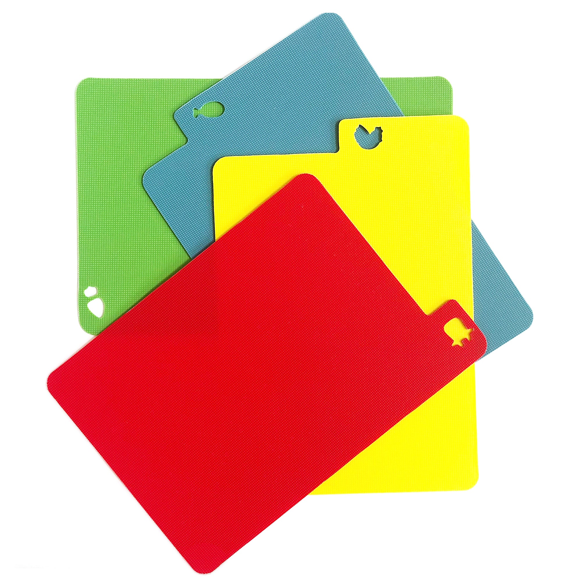 Flexible Plastic Chopping Board Set - Colour Coded