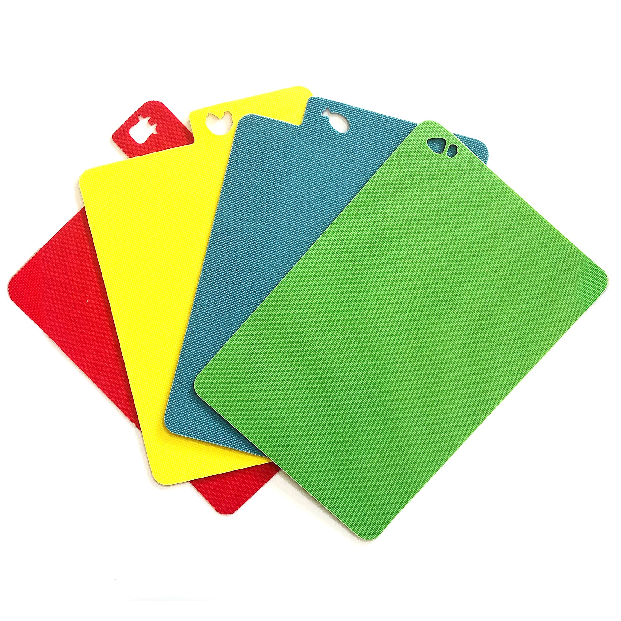 Flexible Plastic Chopping Board Set - Colour Coded