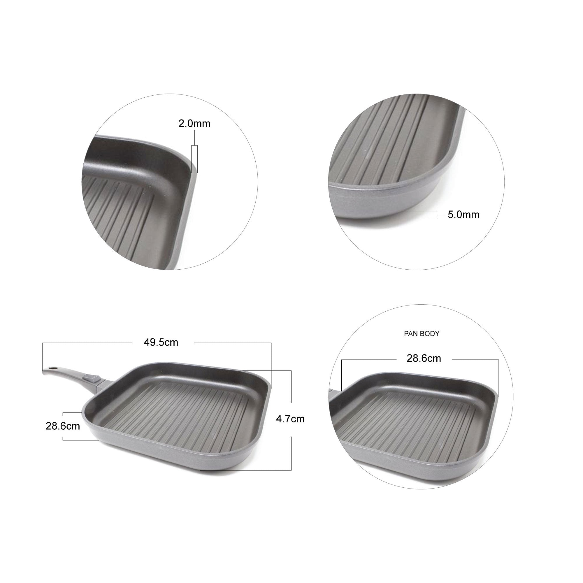 The Anything Pan - Non-stick Griddle Pan with Detachable Handle