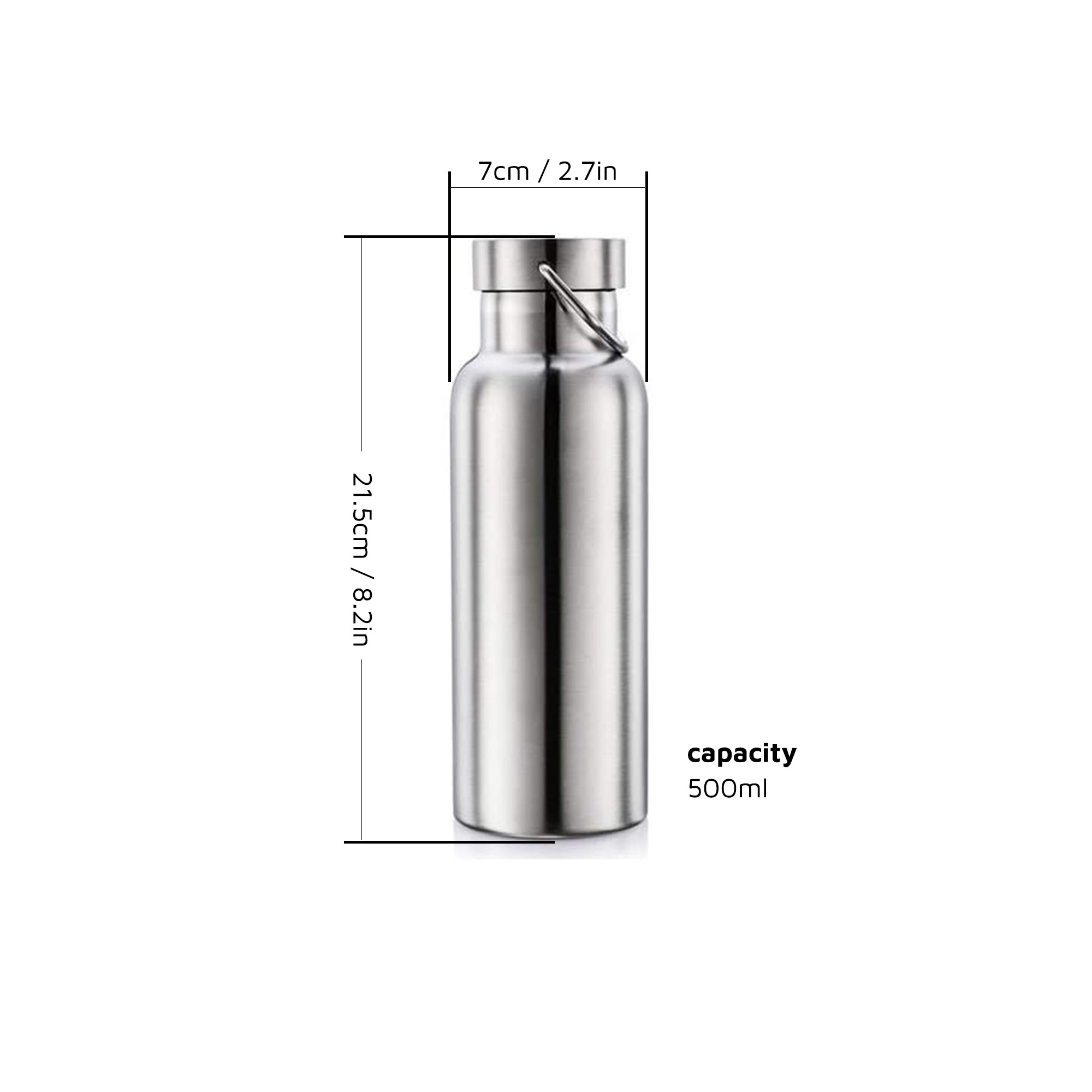Insulated Stainless Steel Water Bottle - 500ml