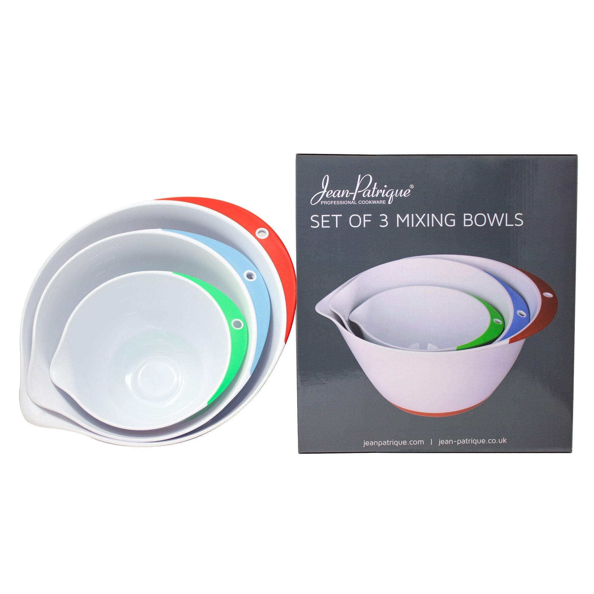 Plastic Mixing Bowls - Set of 3