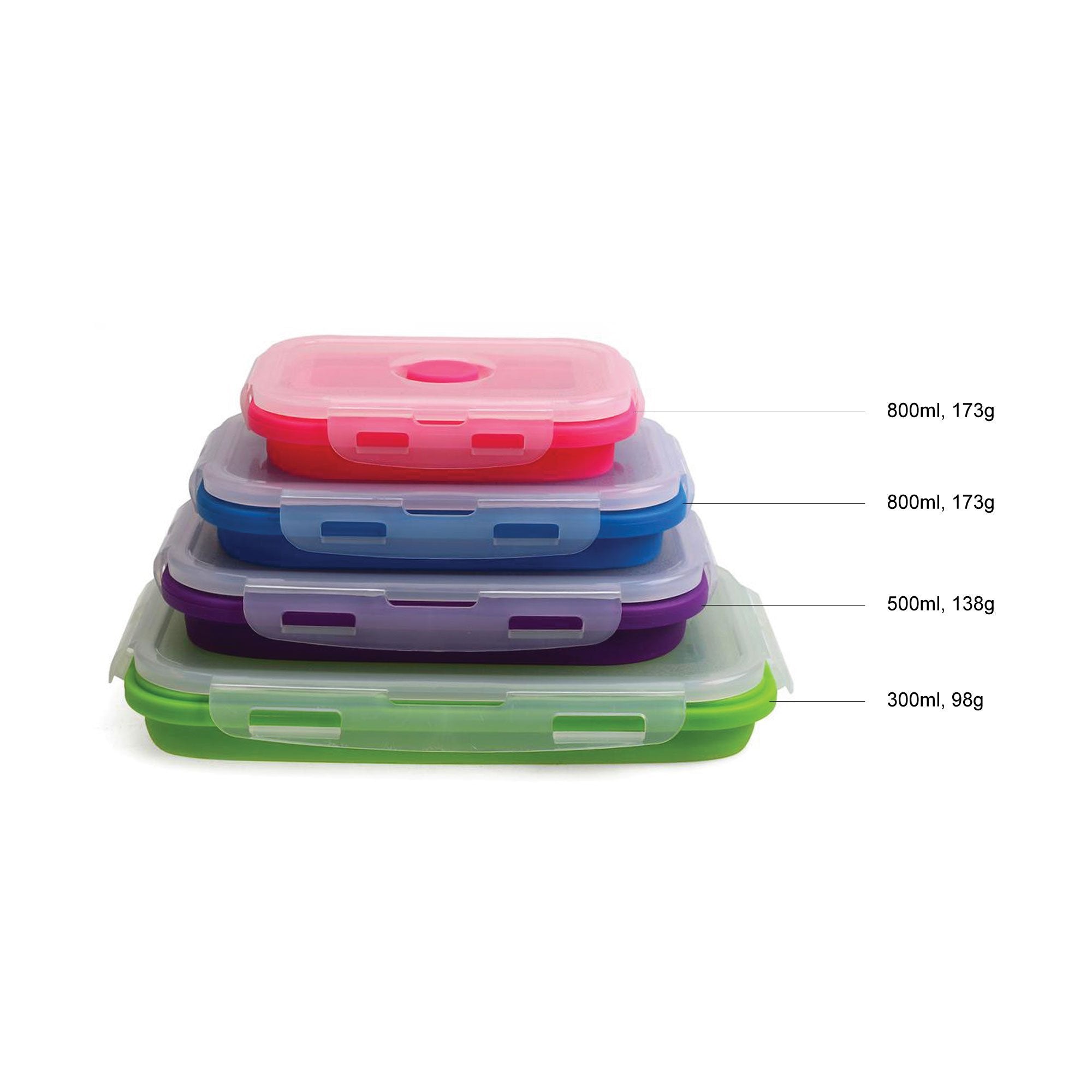 Silicone Food Storage Containers - Set of 4