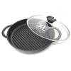 The Whatever Pan XL - Cast Aluminium Griddle Pan with Glass Lid