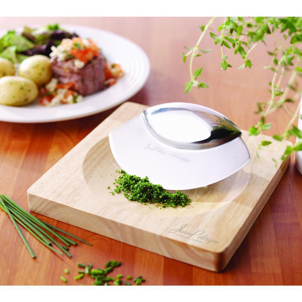 Mezzaluna Herb & Salad Chopper with Board, Stainless Steel - Excalibur by Jean Patrique