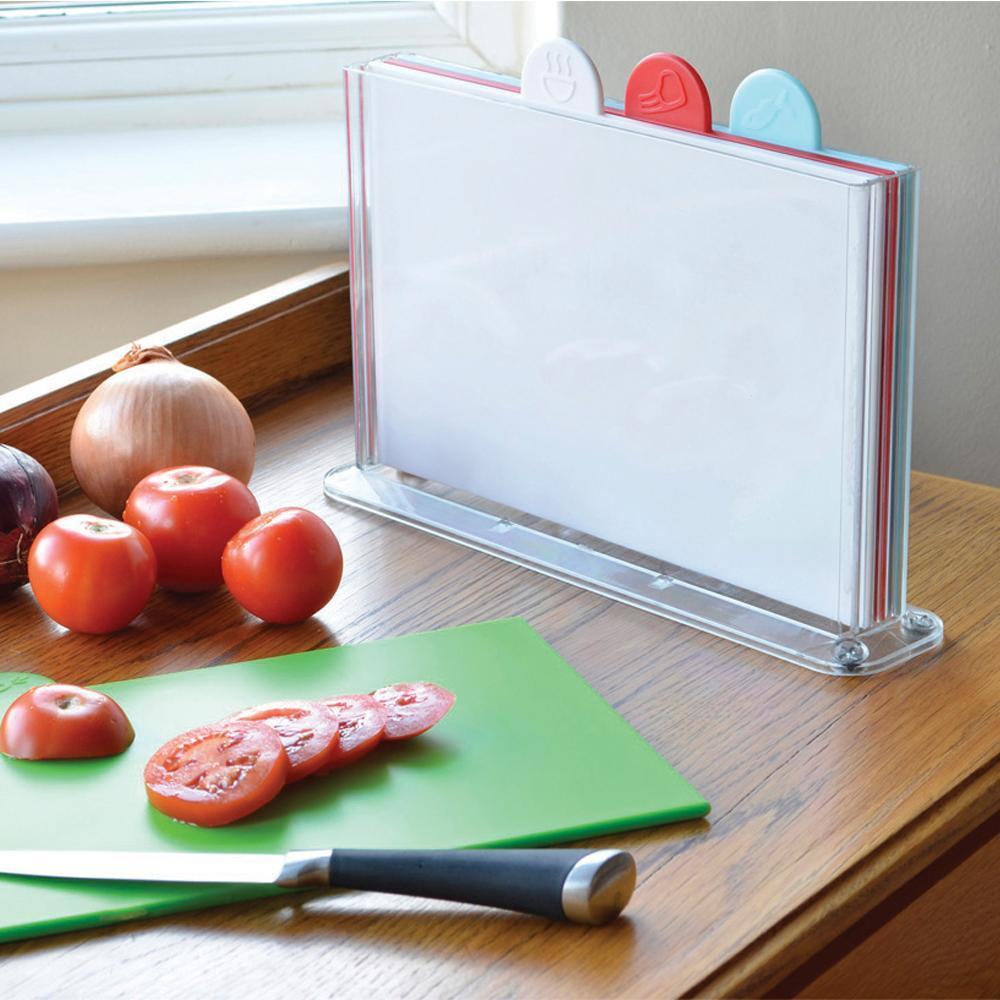 Plastic Chopping Board Set - Colour Coded