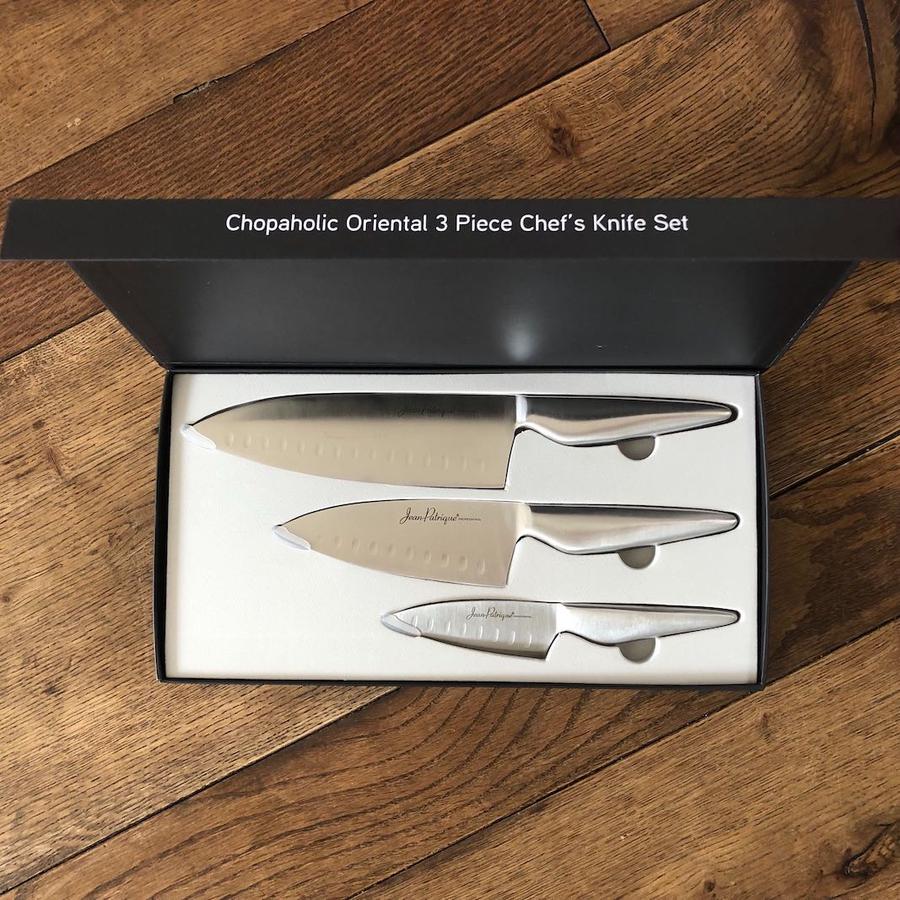 Chopaholic Oriental 3 Piece Chef's Knife Set with Professional Bamboo –  Jean Patrique Professional Cookware